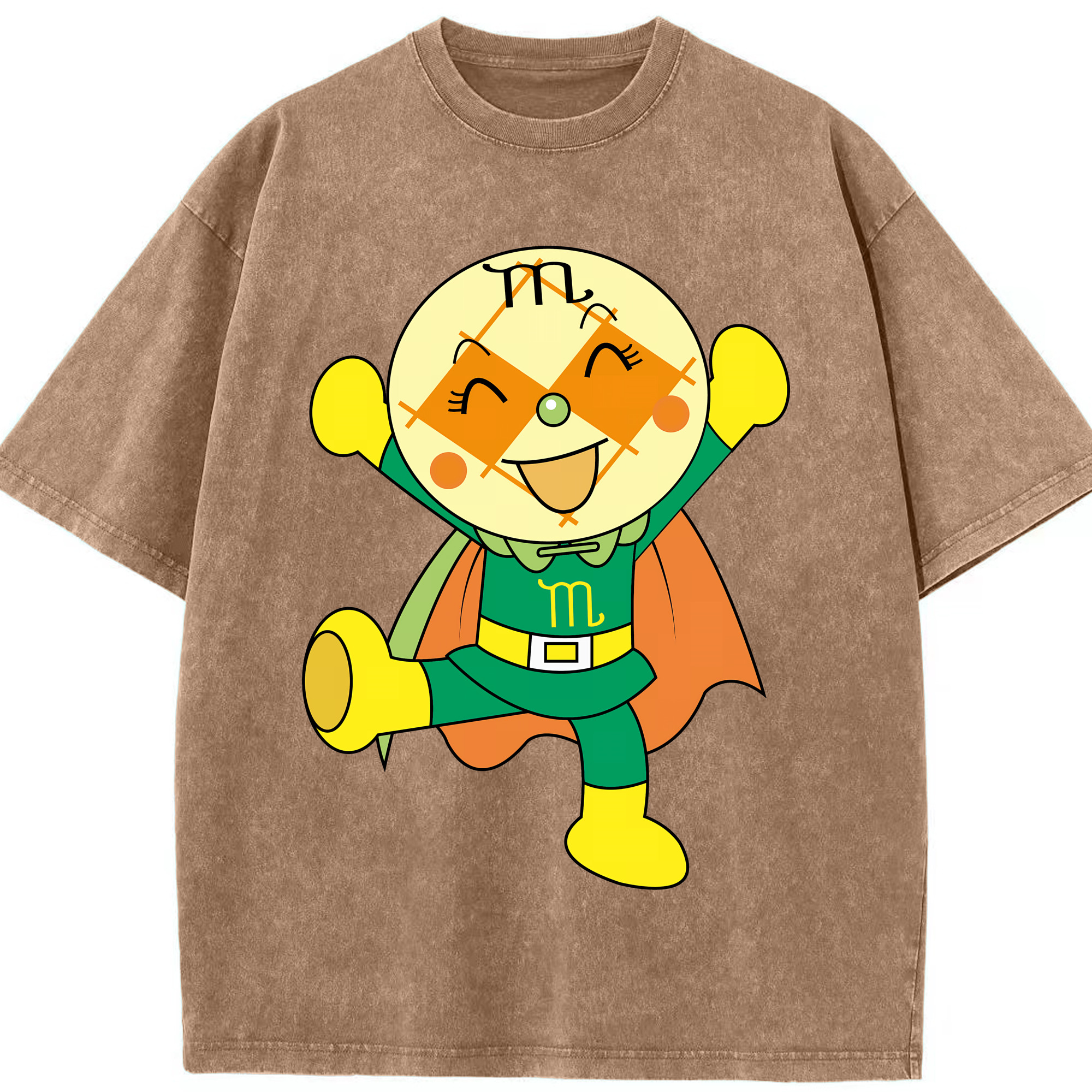 （画像用） アンパンマン Anpanman 綿100% ヴィンテージ風 半袖Tシャツ（フロントプリント）