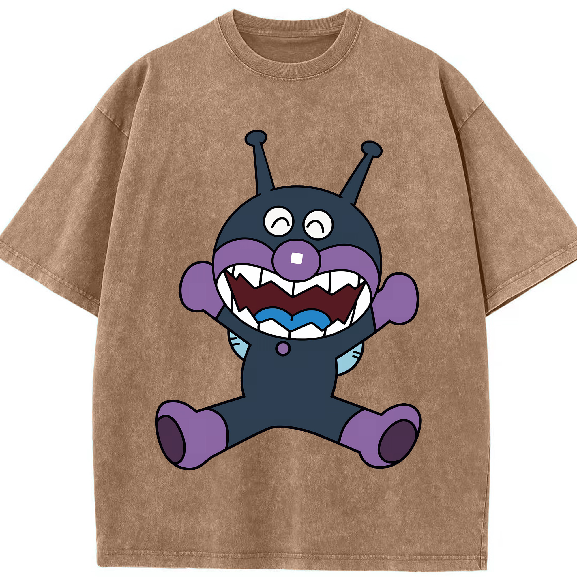 （画像用） アンパンマン Anpanman 綿100% ヴィンテージ風 半袖Tシャツ（フロントプリント）