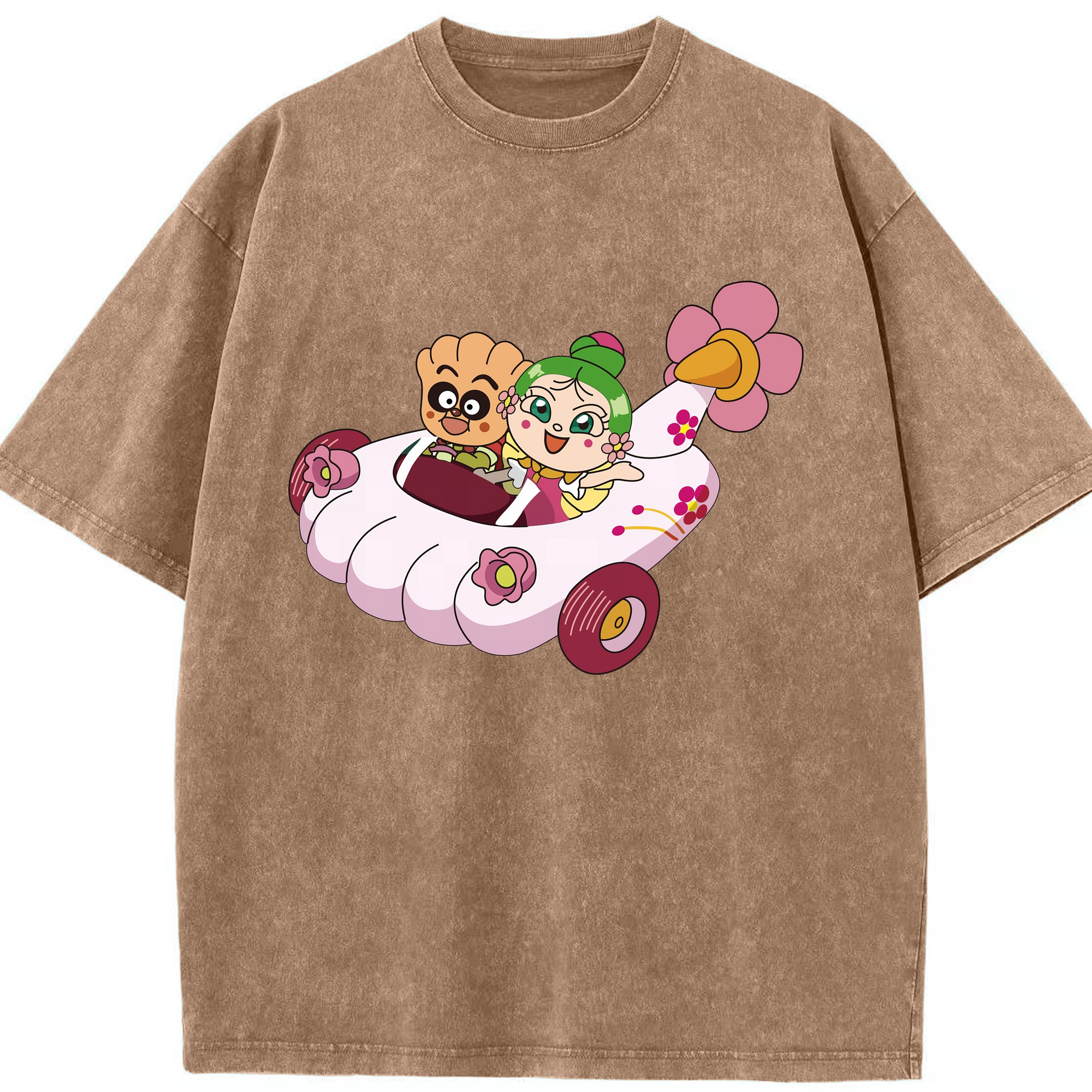 （画像用） アンパンマン Anpanman 綿100% ヴィンテージ風 半袖Tシャツ（フロントプリント）