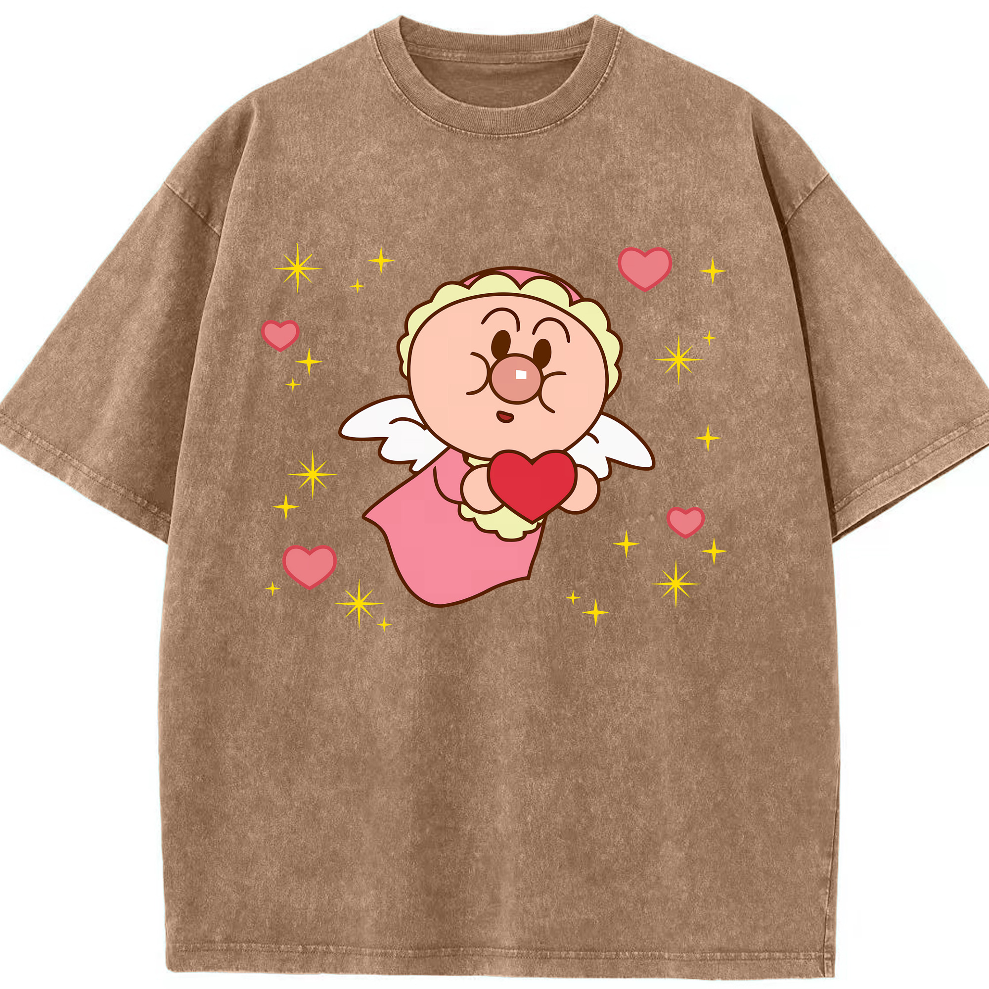 （画像用） アンパンマン Anpanman 綿100% ヴィンテージ風 半袖Tシャツ（フロントプリント）