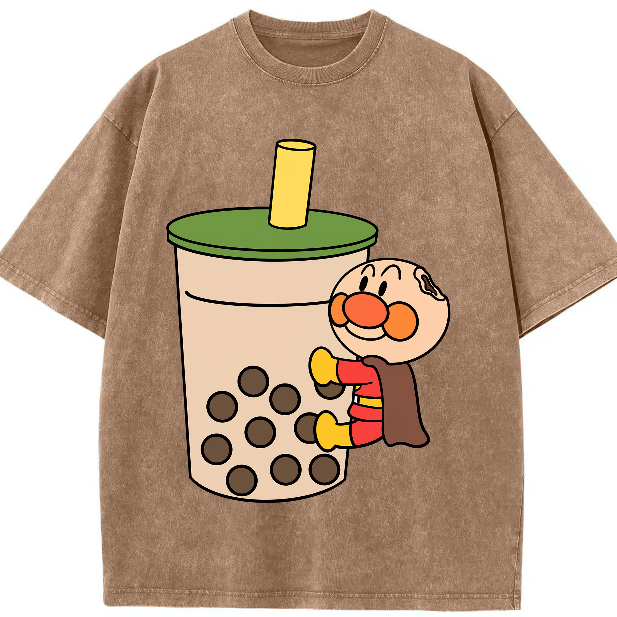 （画像用） アンパンマン Anpanman 綿100% ヴィンテージ風 半袖Tシャツ（フロントプリント）