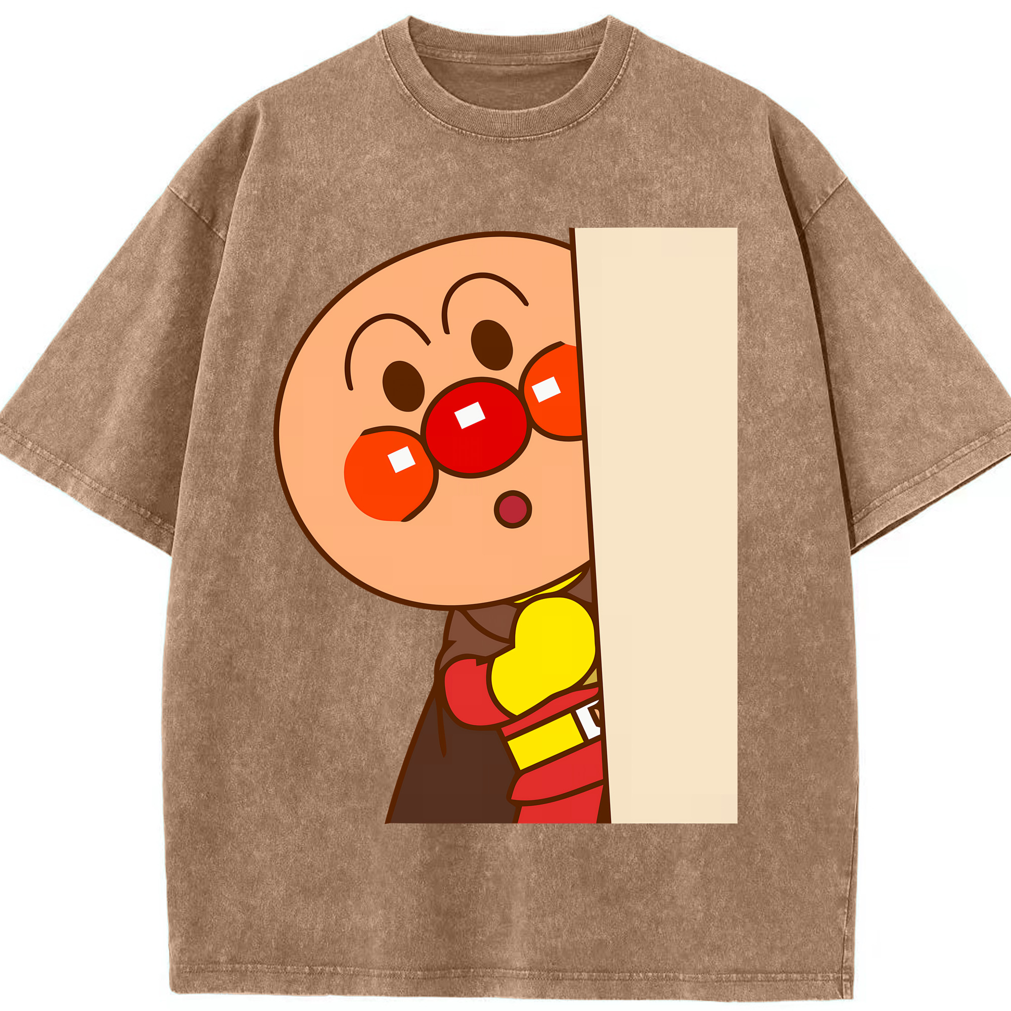 （画像用） アンパンマン Anpanman 綿100% ヴィンテージ風 半袖Tシャツ（フロントプリント）