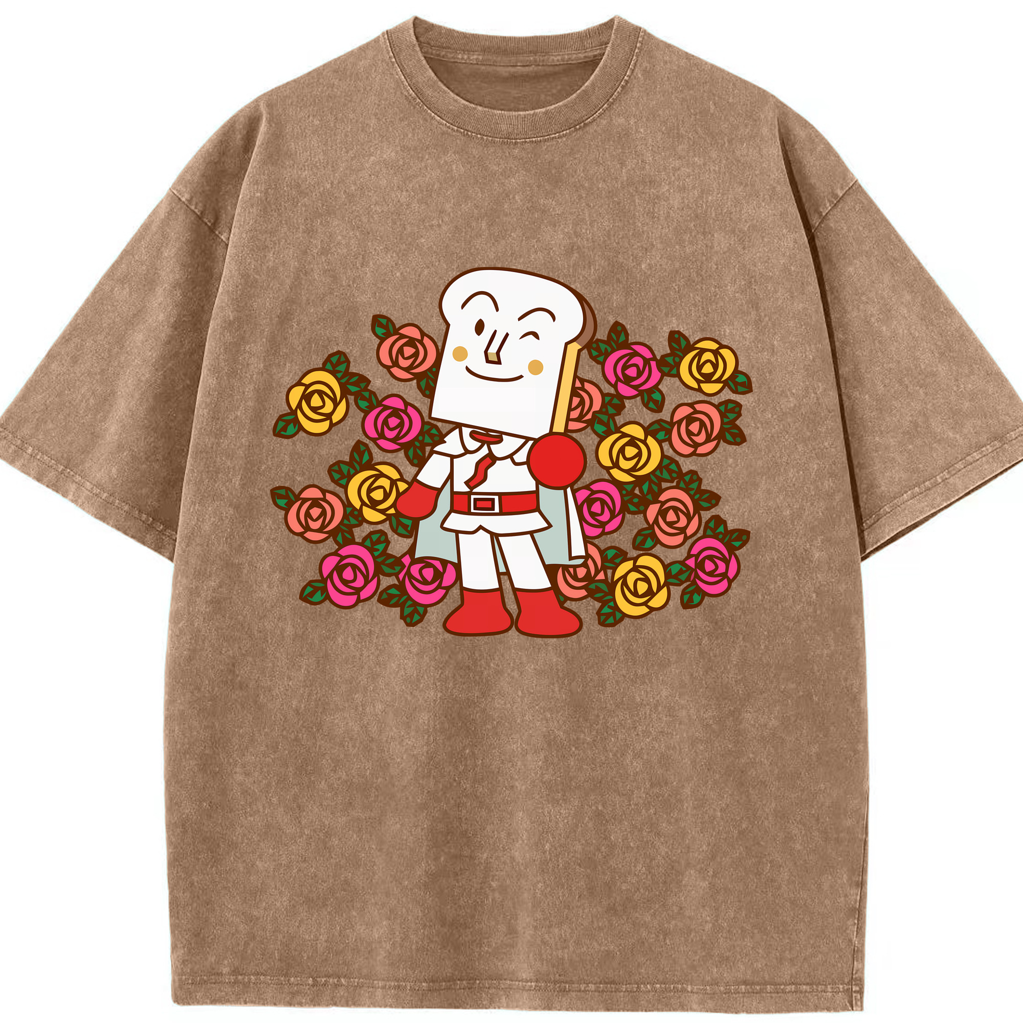 （画像用） アンパンマン Anpanman 綿100% ヴィンテージ風 半袖Tシャツ（フロントプリント）