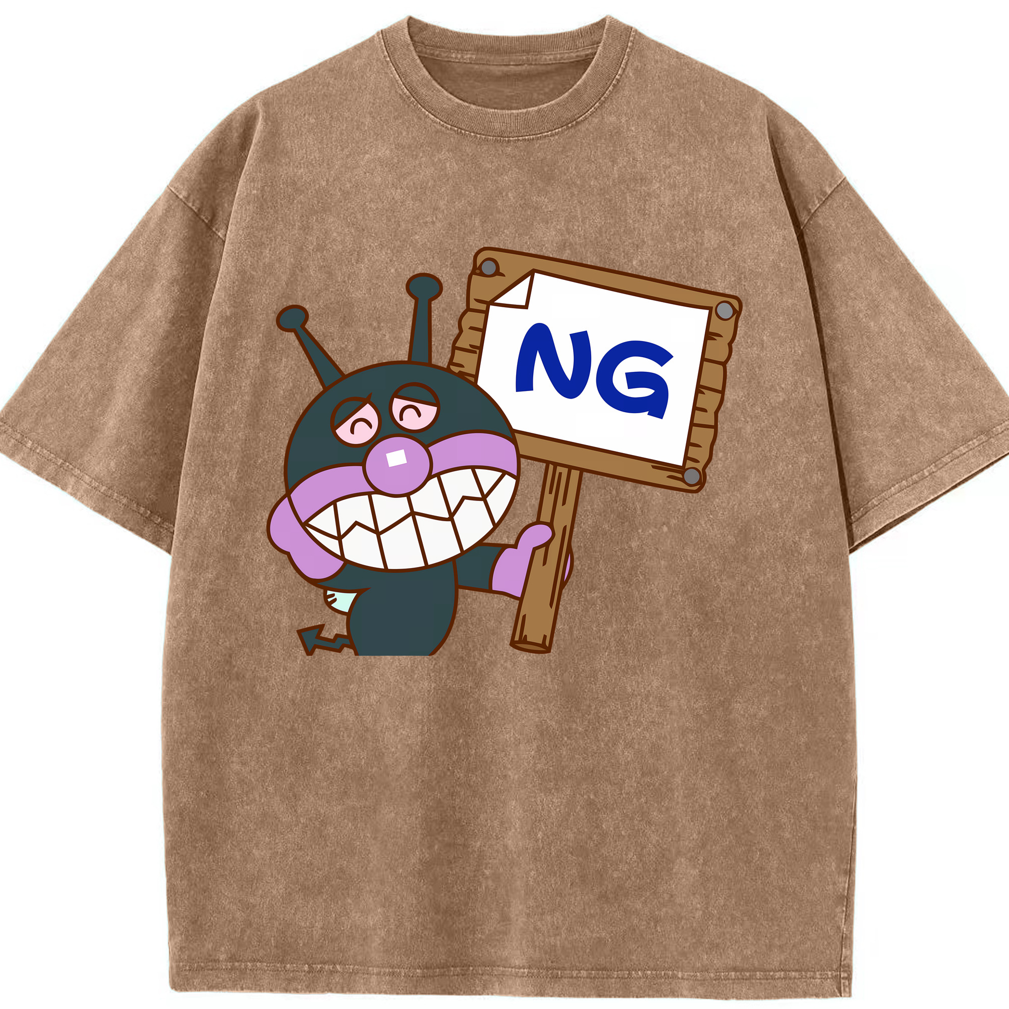（画像用） アンパンマン Anpanman 綿100% ヴィンテージ風 半袖Tシャツ（フロントプリント）