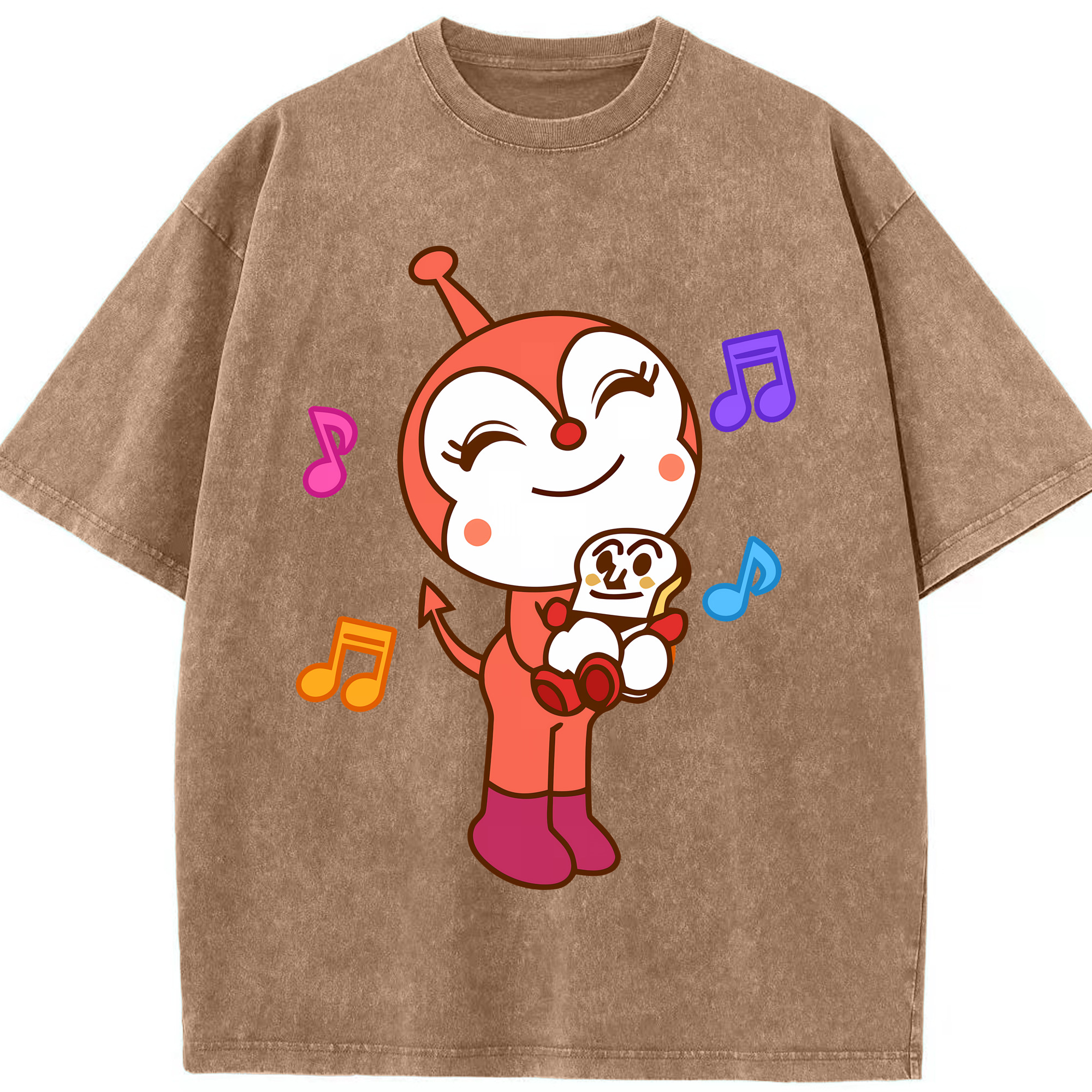 （画像用） アンパンマン Anpanman 綿100% ヴィンテージ風 半袖Tシャツ（フロントプリント）