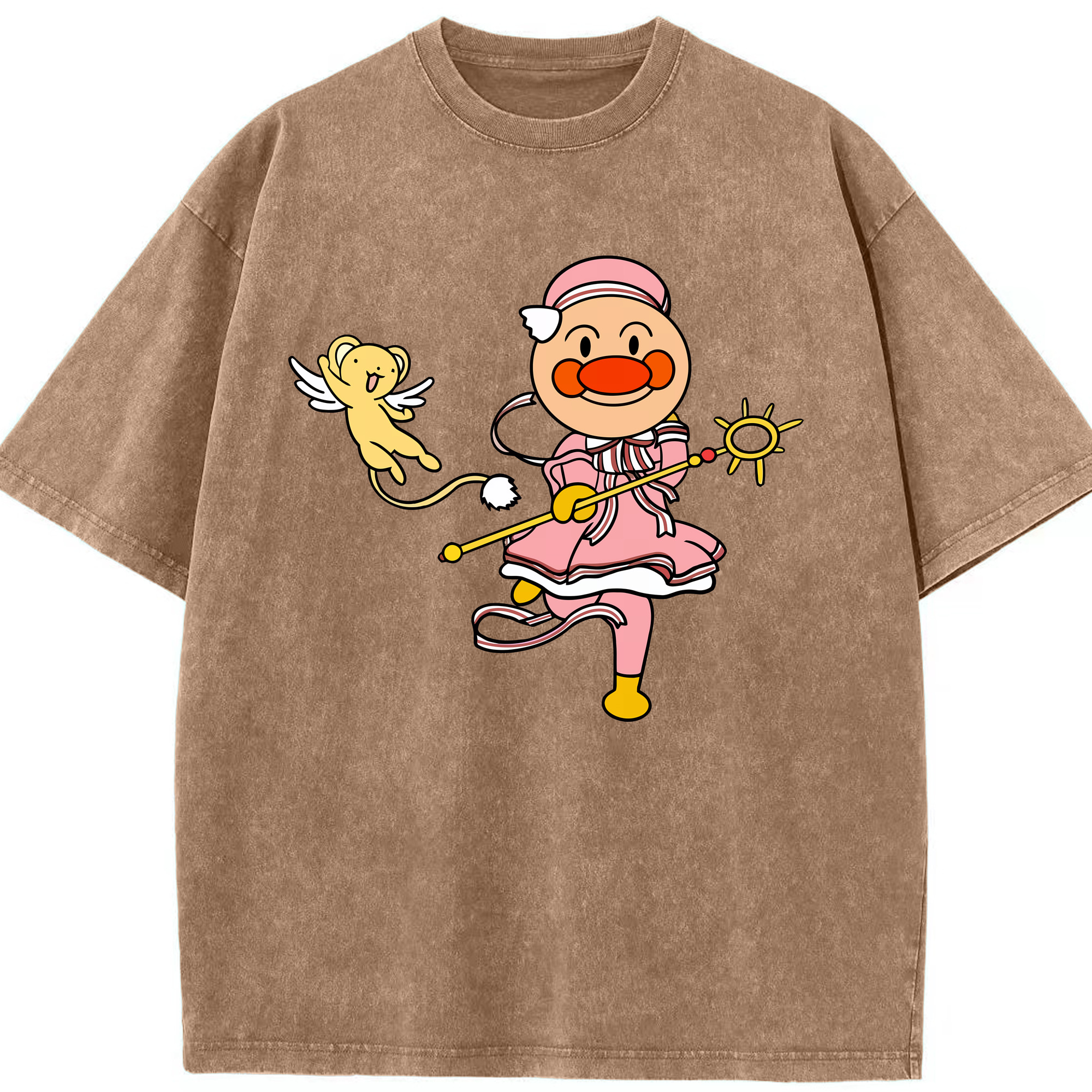 （画像用） アンパンマン Anpanman 綿100% ヴィンテージ風 半袖Tシャツ（フロントプリント）