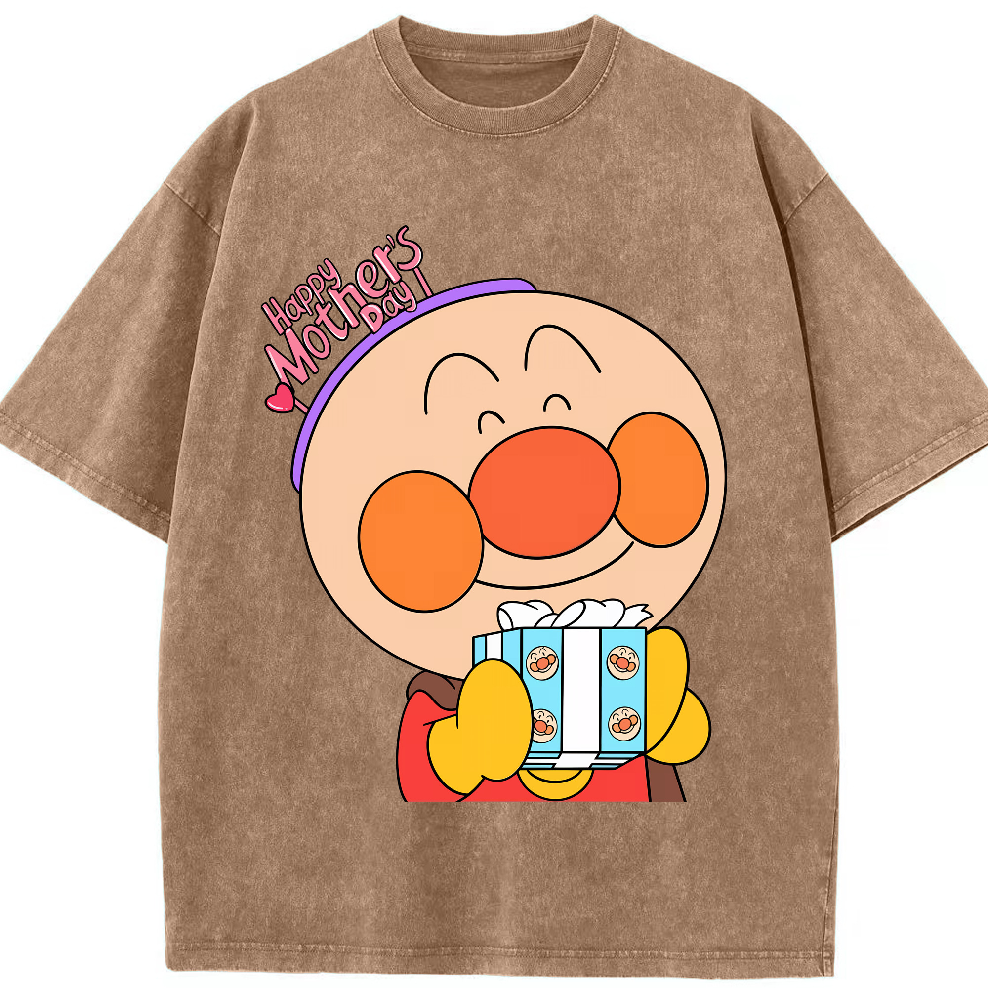 （画像用） アンパンマン Anpanman 綿100% ヴィンテージ風 半袖Tシャツ（フロントプリント）