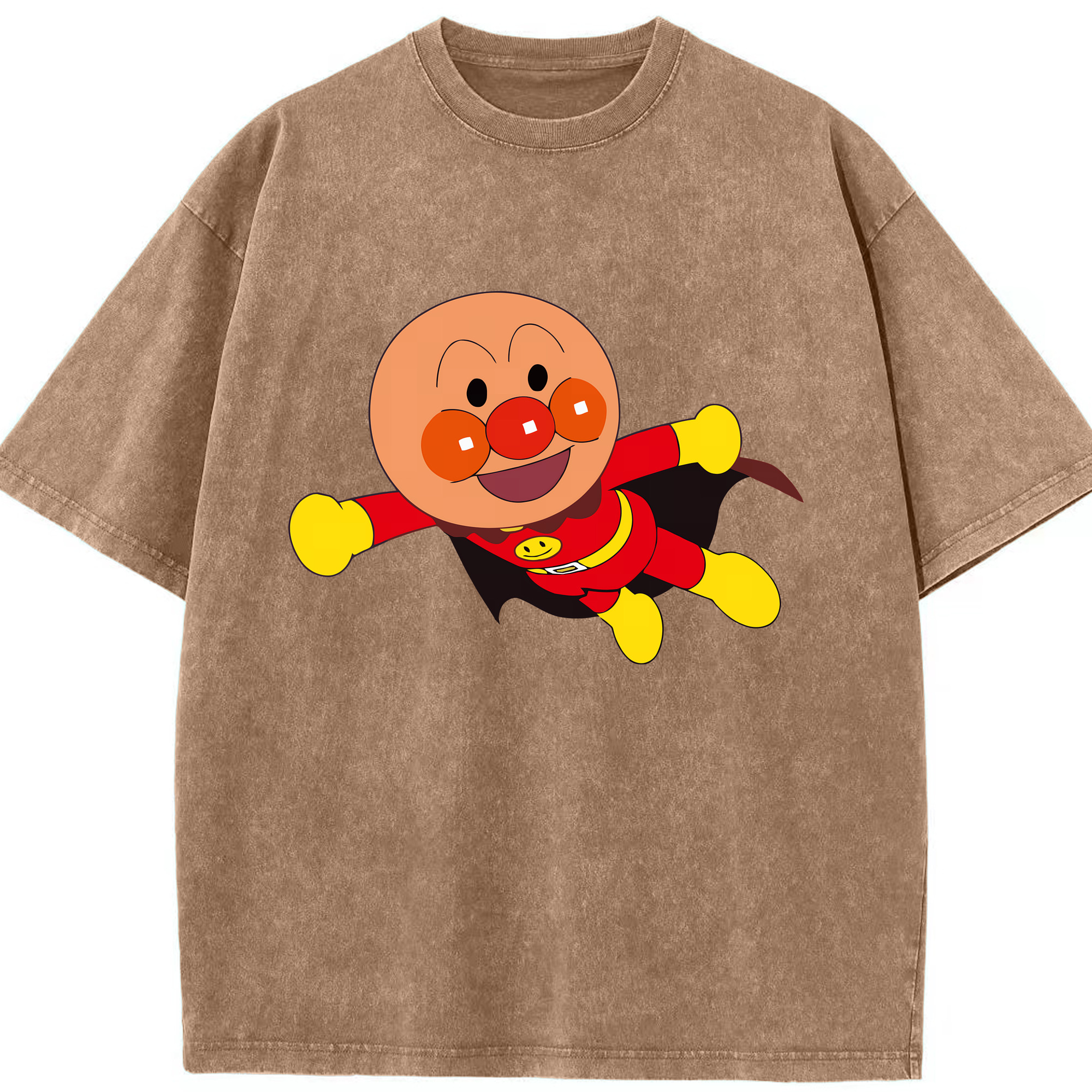 （画像用） アンパンマン Anpanman 綿100% ヴィンテージ風 半袖Tシャツ（フロントプリント）