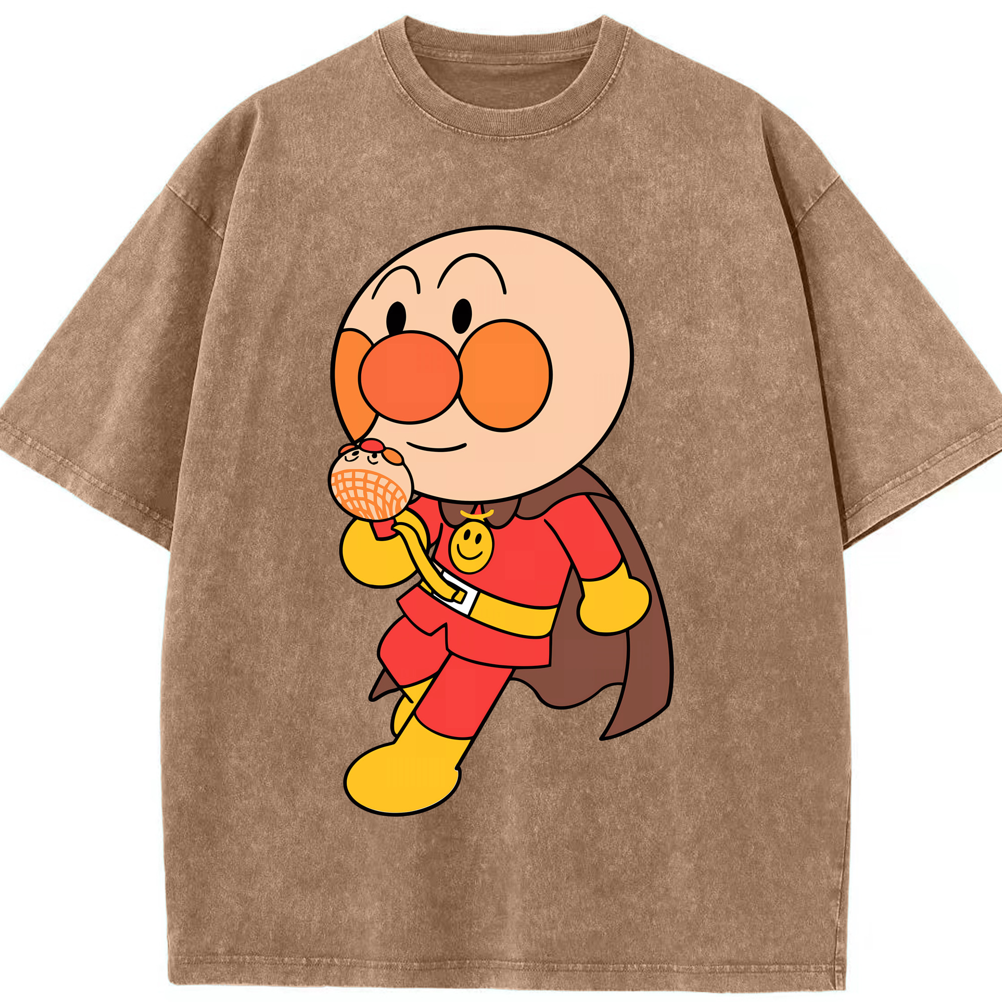 （画像用） アンパンマン Anpanman 綿100% ヴィンテージ風 半袖Tシャツ（フロントプリント）
