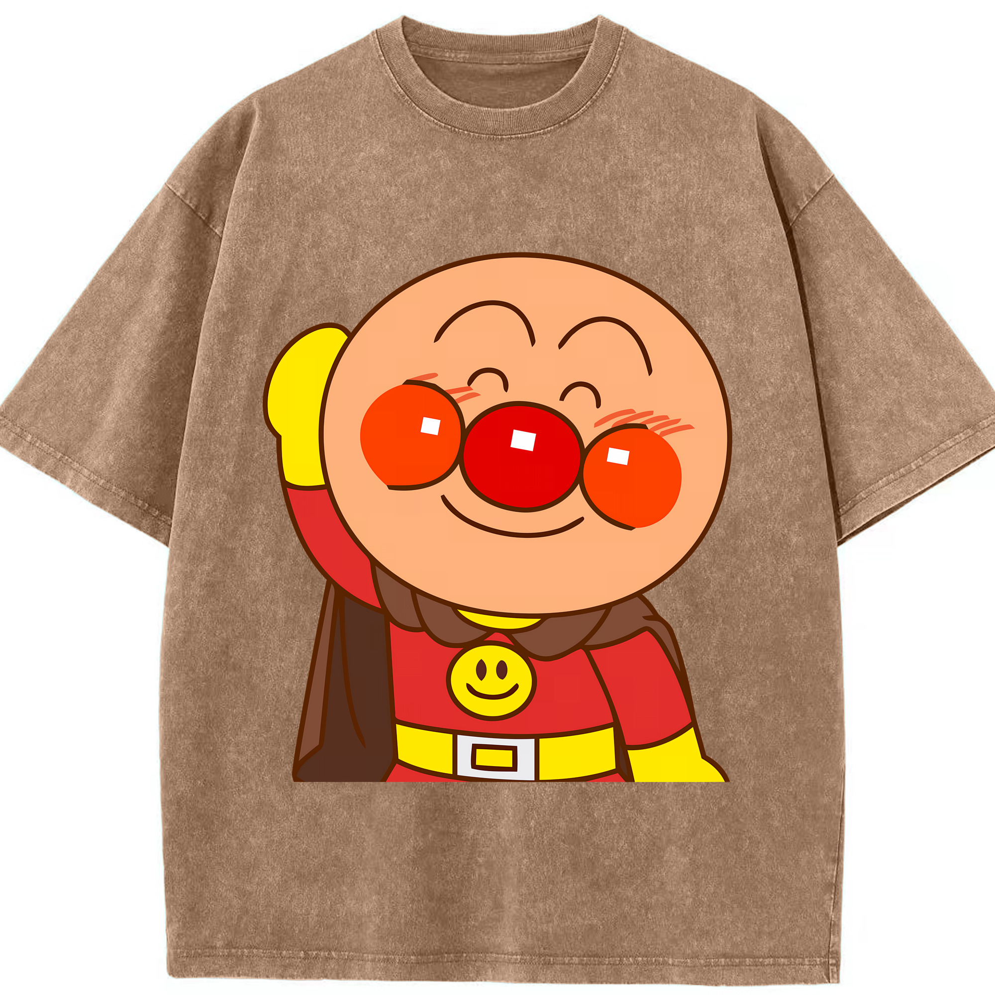 （画像用） アンパンマン Anpanman 綿100% ヴィンテージ風 半袖Tシャツ（フロントプリント）