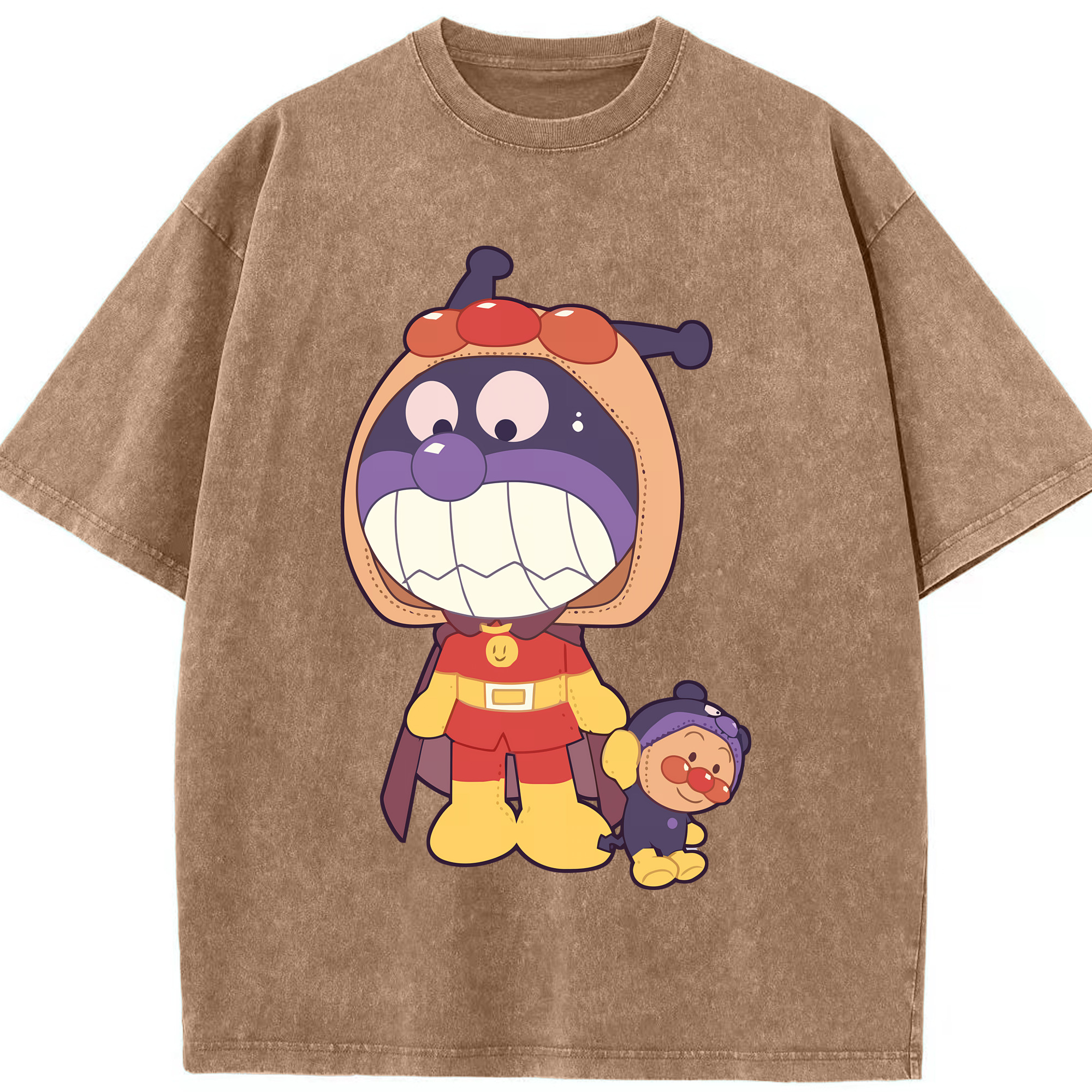 （画像用） アンパンマン Anpanman 綿100% ヴィンテージ風 半袖Tシャツ（フロントプリント）