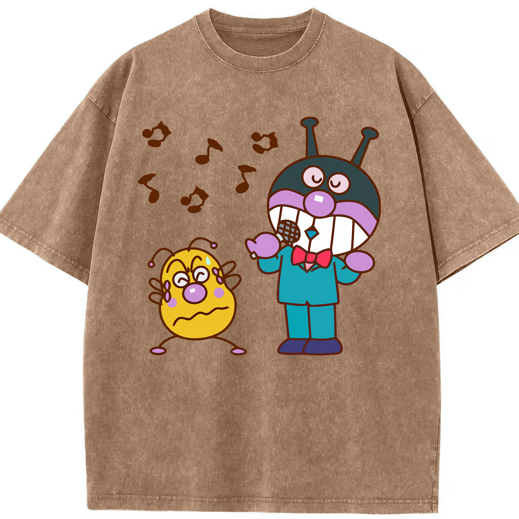 （画像用） アンパンマン Anpanman 綿100% ヴィンテージ風 半袖Tシャツ（フロントプリント）
