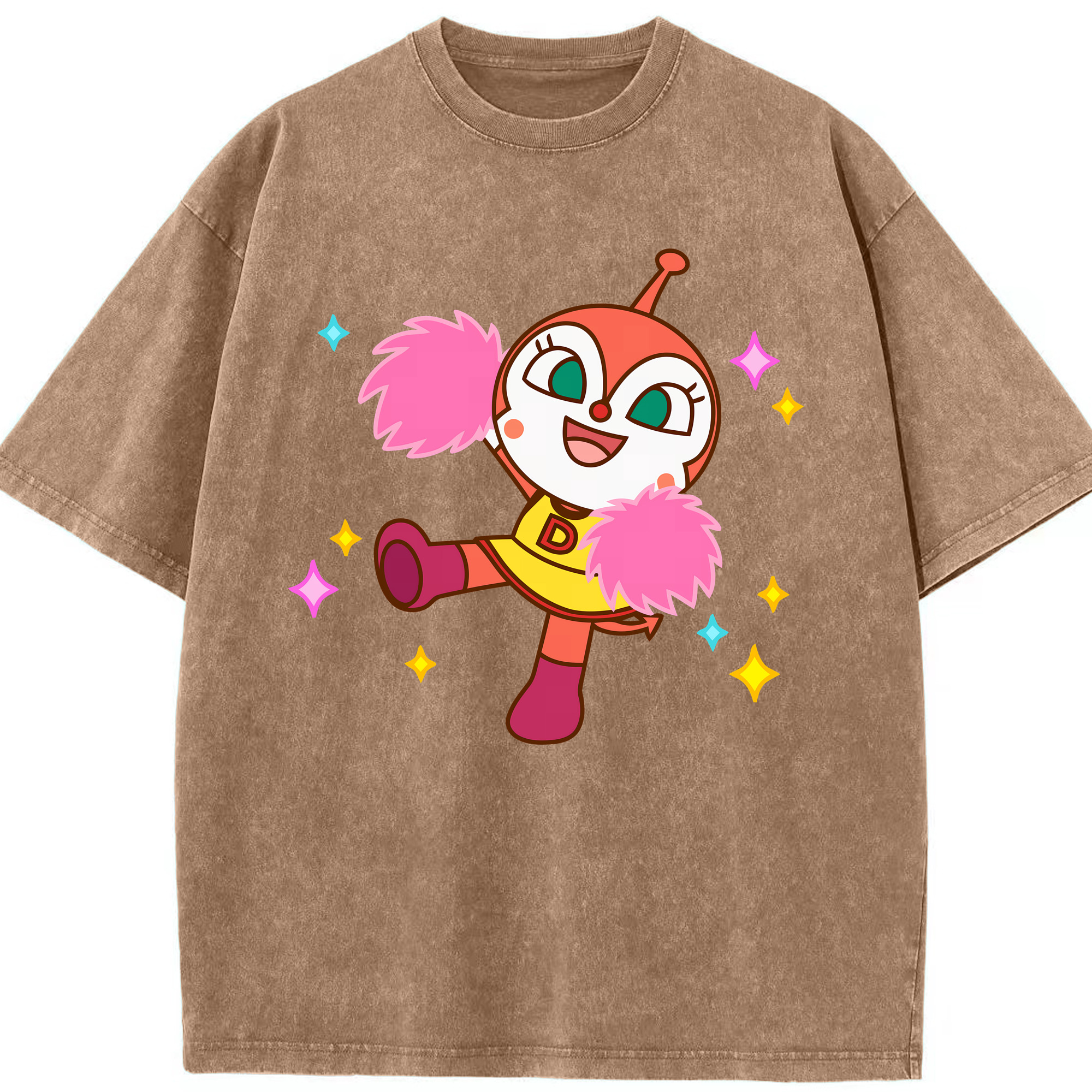 （画像用） アンパンマン Anpanman 綿100% ヴィンテージ風 半袖Tシャツ（フロントプリント）