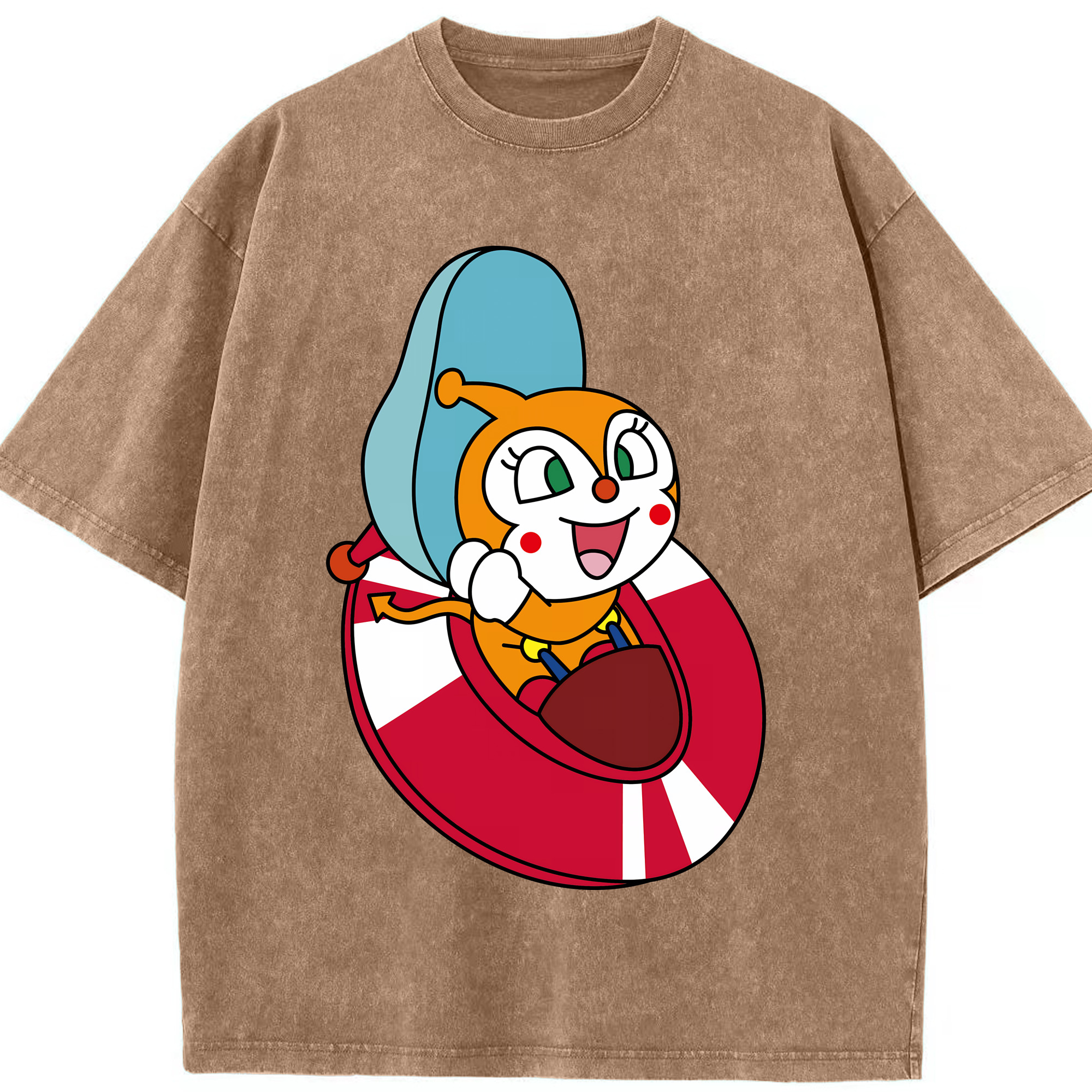 （画像用） アンパンマン Anpanman 綿100% ヴィンテージ風 半袖Tシャツ（フロントプリント）