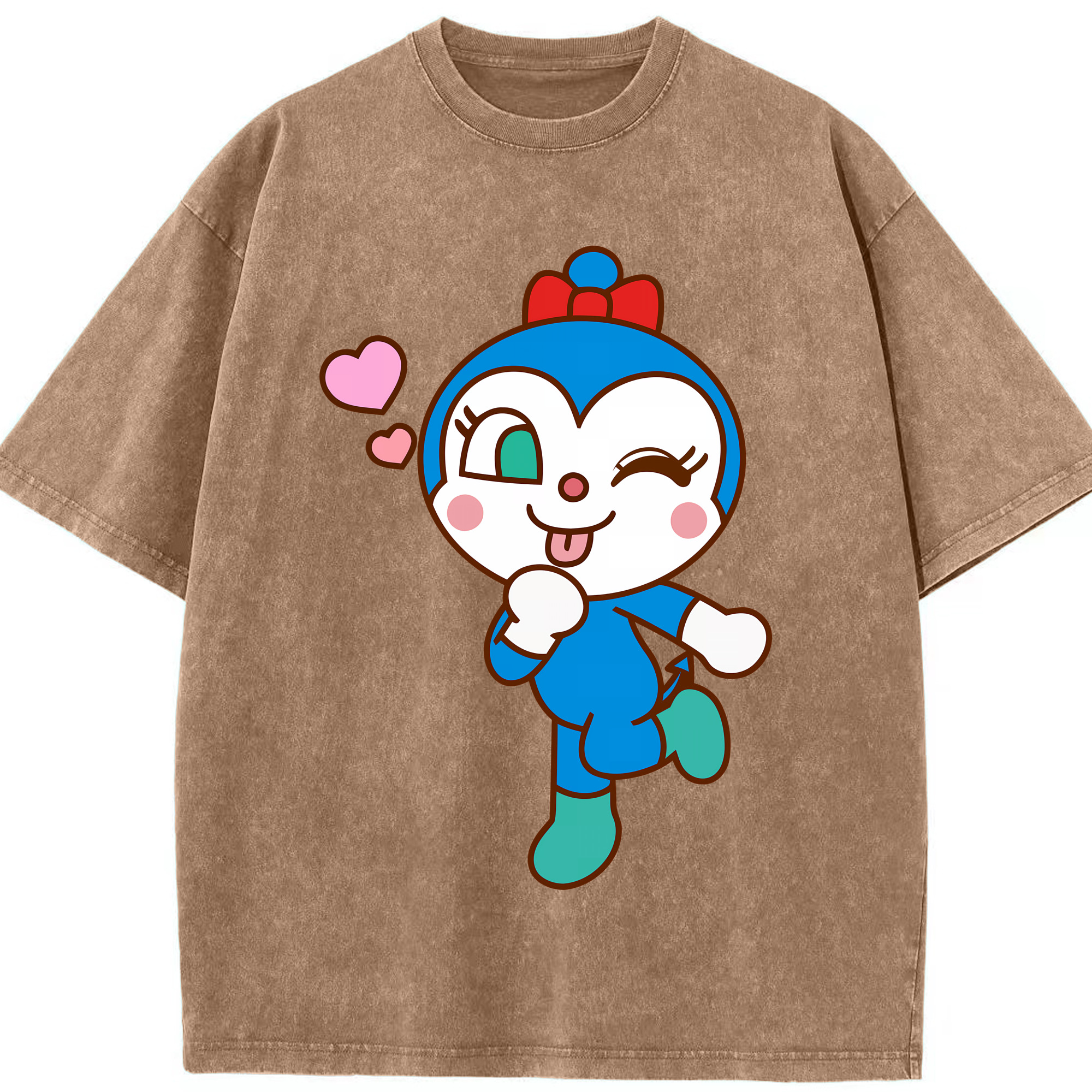 （画像用） アンパンマン Anpanman 綿100% ヴィンテージ風 半袖Tシャツ（フロントプリント）