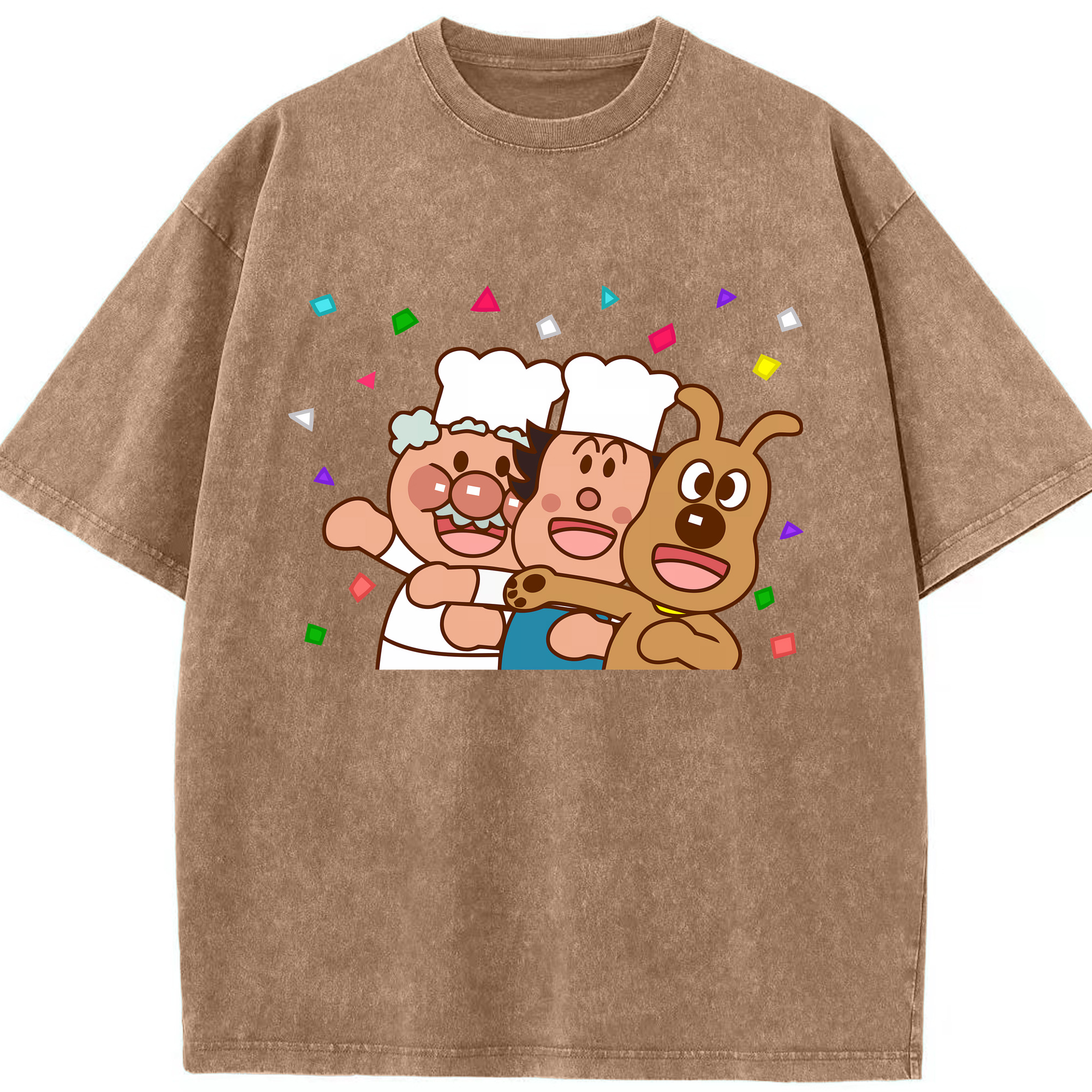 （画像用） アンパンマン Anpanman 綿100% ヴィンテージ風 半袖Tシャツ（フロントプリント）