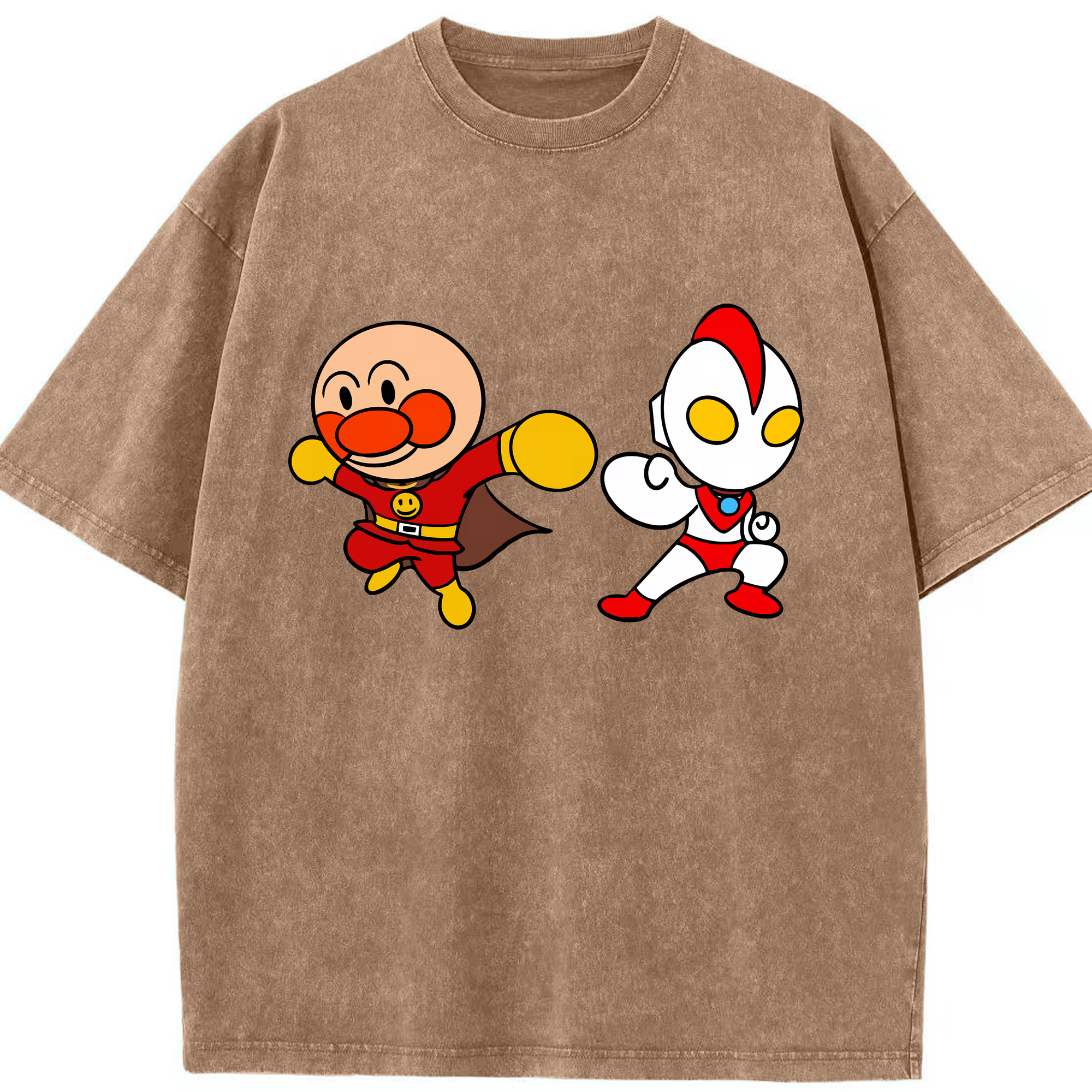 （画像用） アンパンマン Anpanman 綿100% ヴィンテージ風 半袖Tシャツ（フロントプリント）
