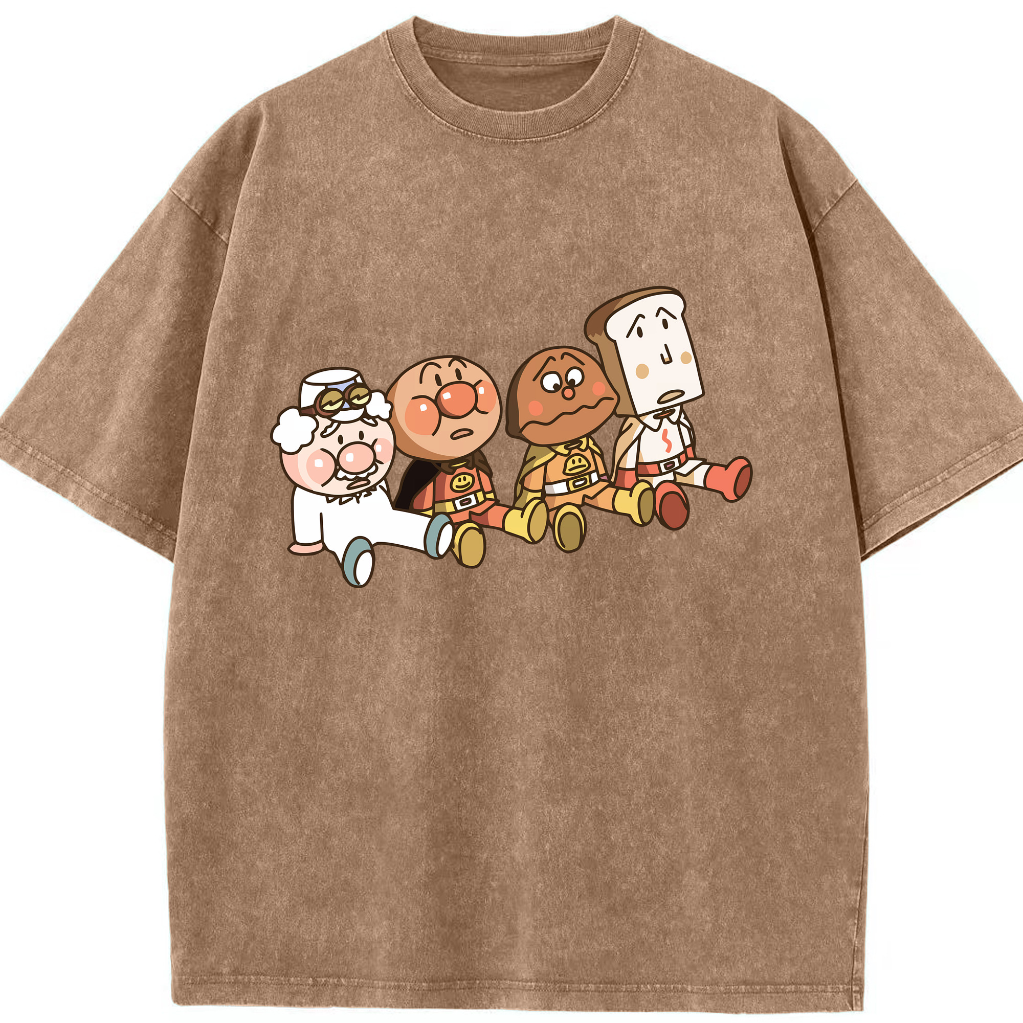 （画像用） アンパンマン Anpanman 綿100% ヴィンテージ風 半袖Tシャツ（フロントプリント）