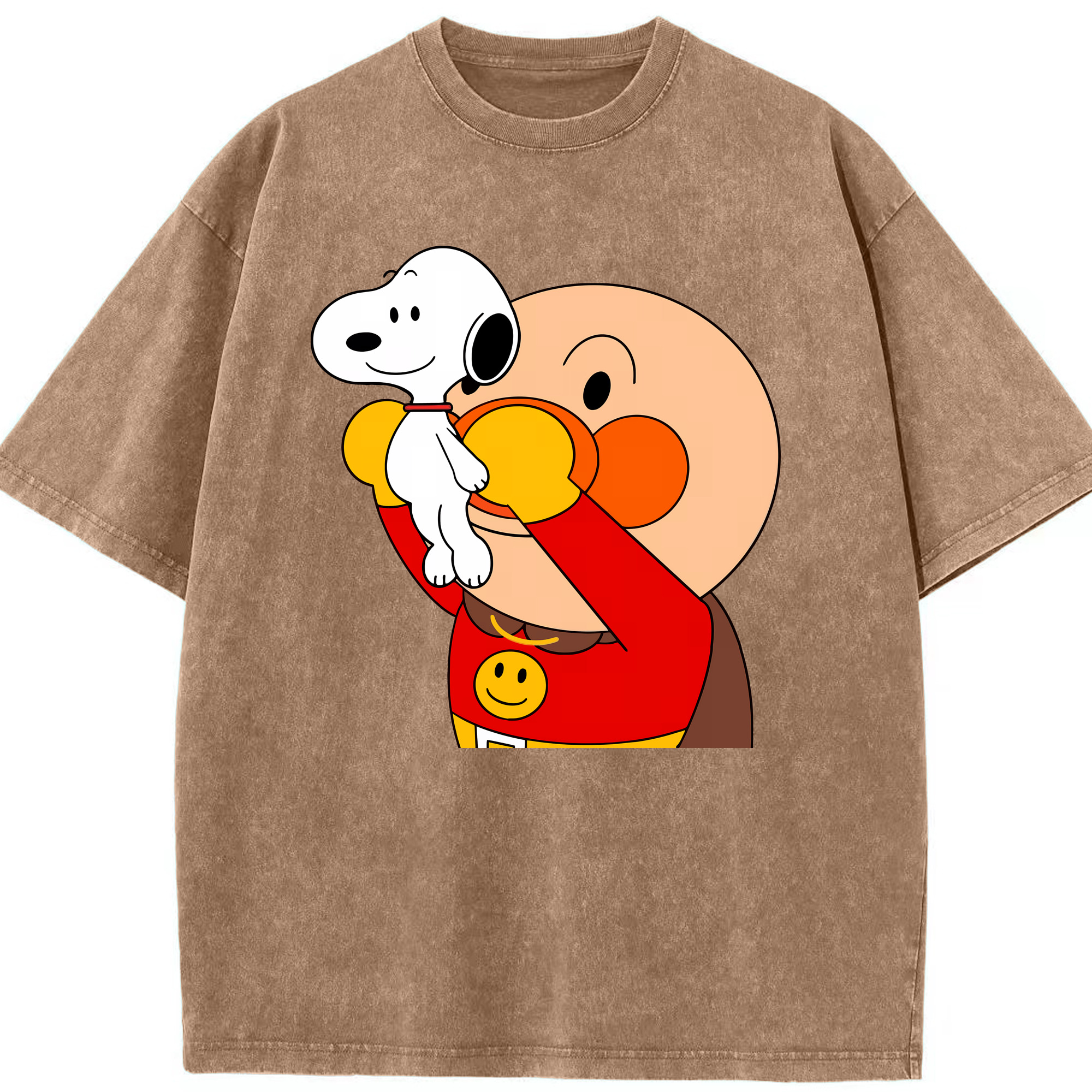 （画像用） アンパンマン Anpanman 綿100% ヴィンテージ風 半袖Tシャツ（フロントプリント）