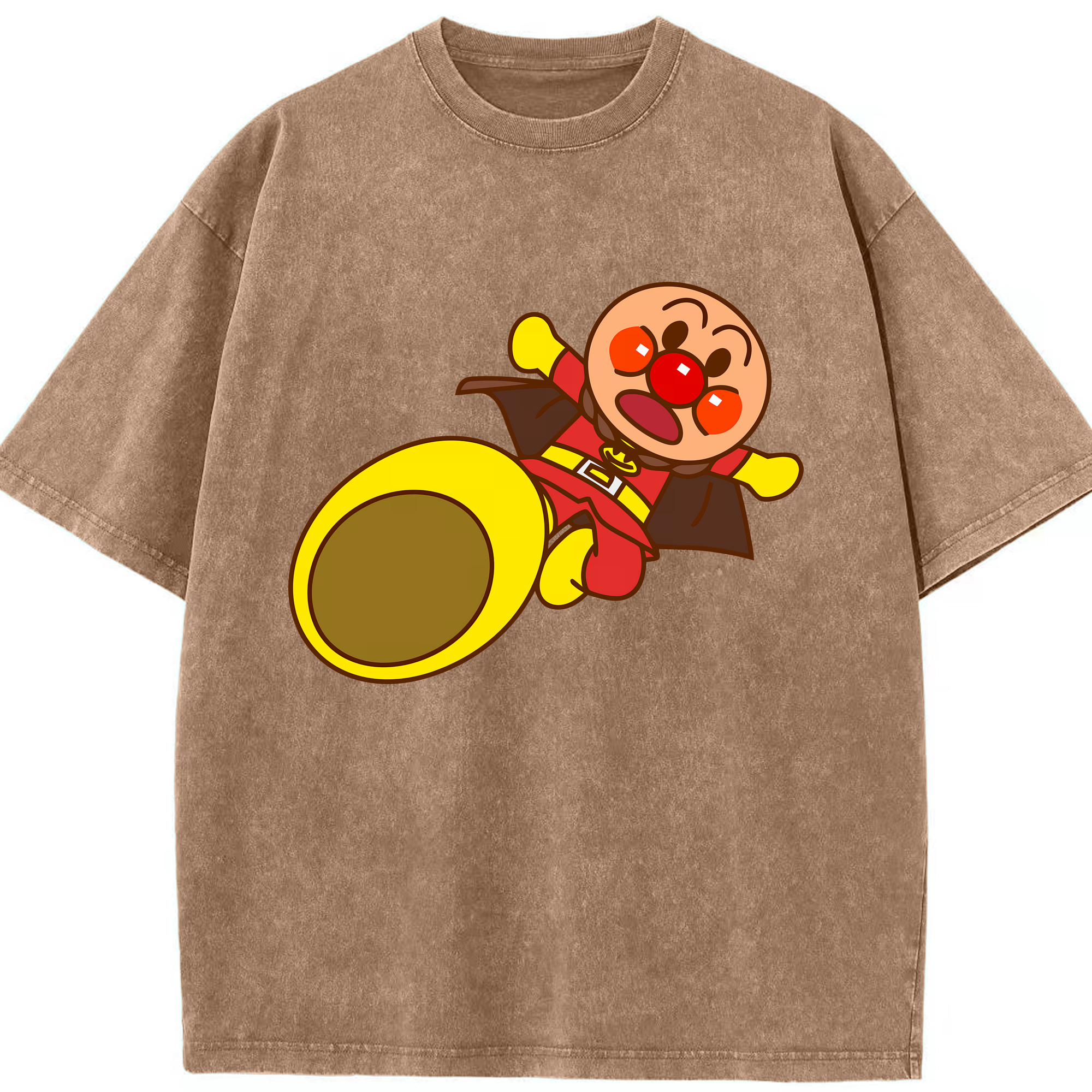（画像用） アンパンマン Anpanman 綿100% ヴィンテージ風 半袖Tシャツ（フロントプリント）