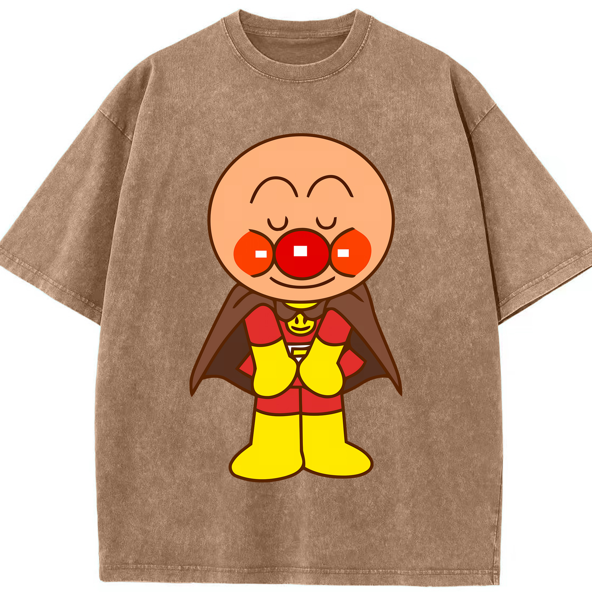（画像用） アンパンマン Anpanman 綿100% ヴィンテージ風 半袖Tシャツ（フロントプリント）