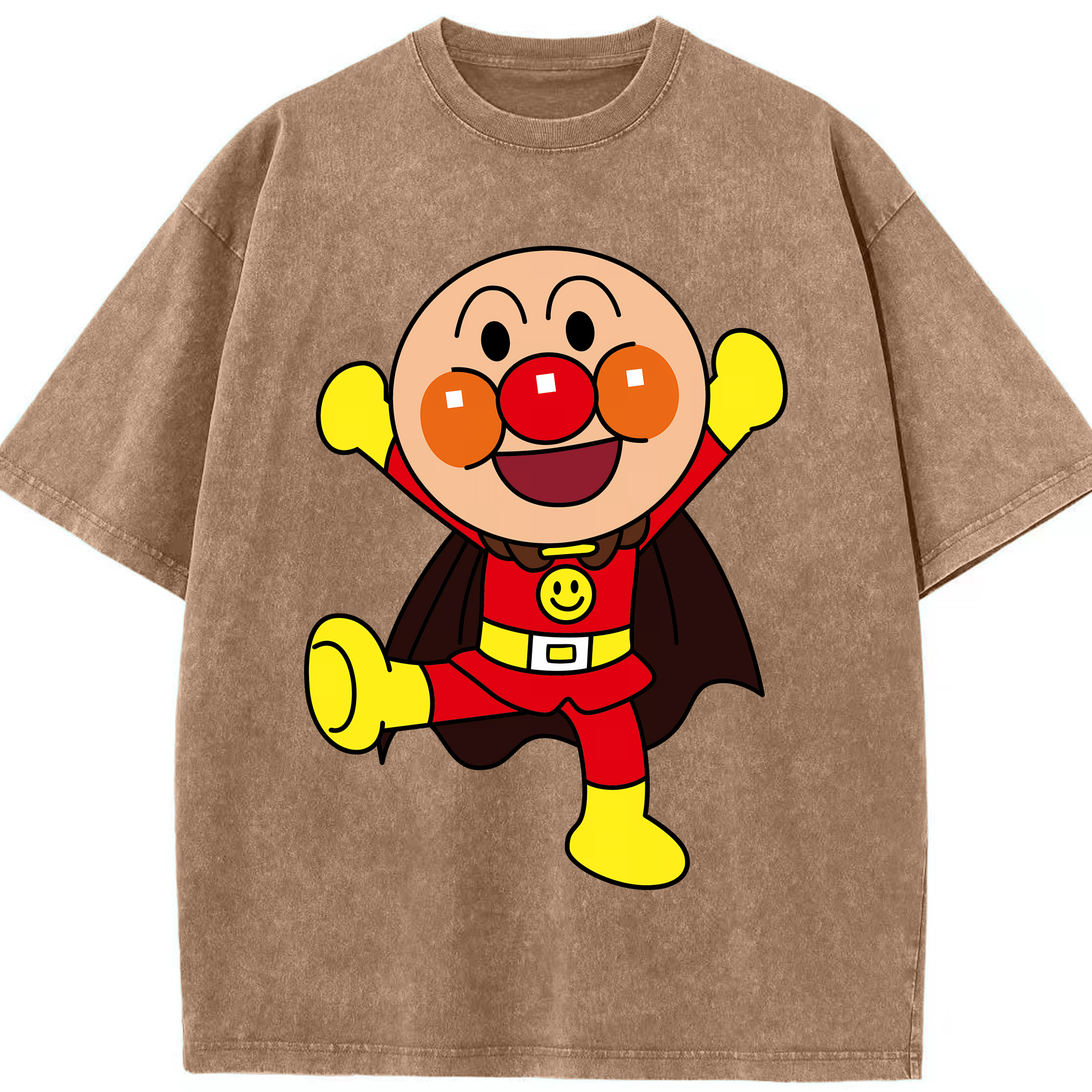 （画像用） アンパンマン Anpanman 綿100% ヴィンテージ風 半袖Tシャツ（フロントプリント）