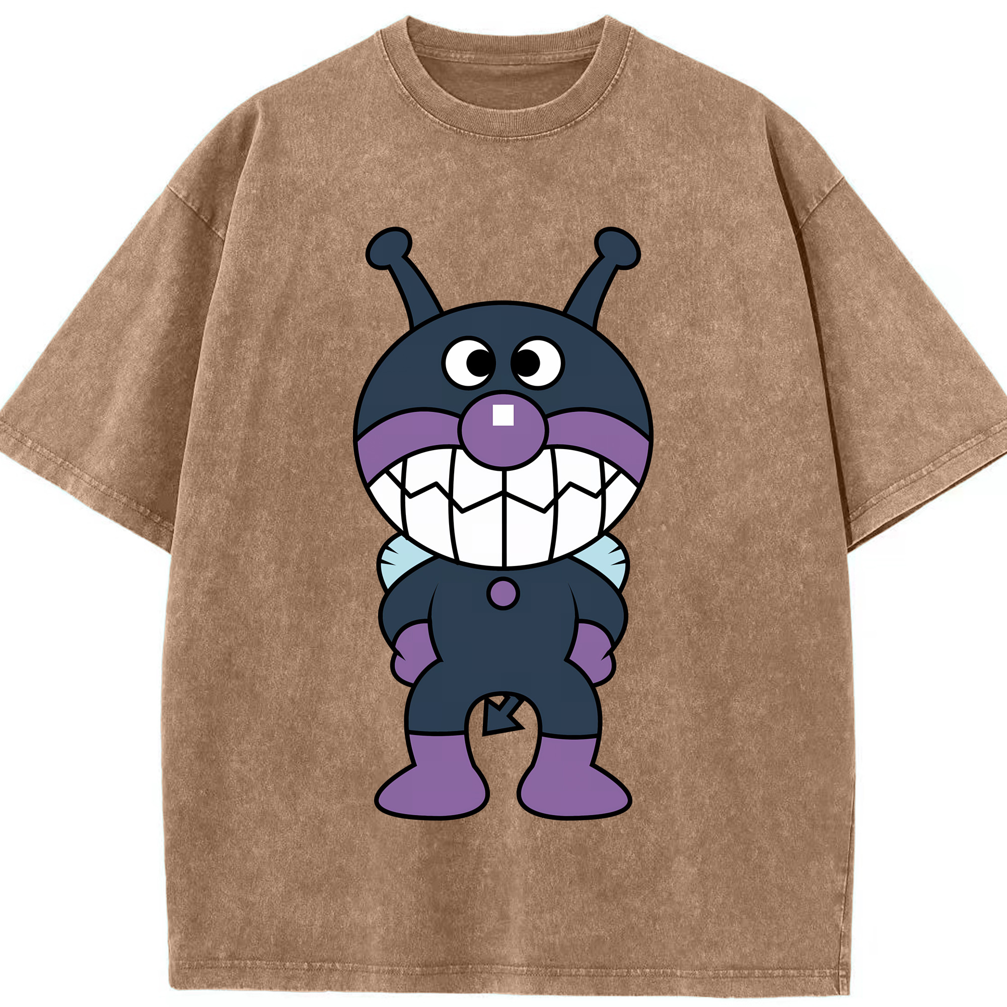 （画像用） アンパンマン Anpanman 綿100% ヴィンテージ風 半袖Tシャツ（フロントプリント）