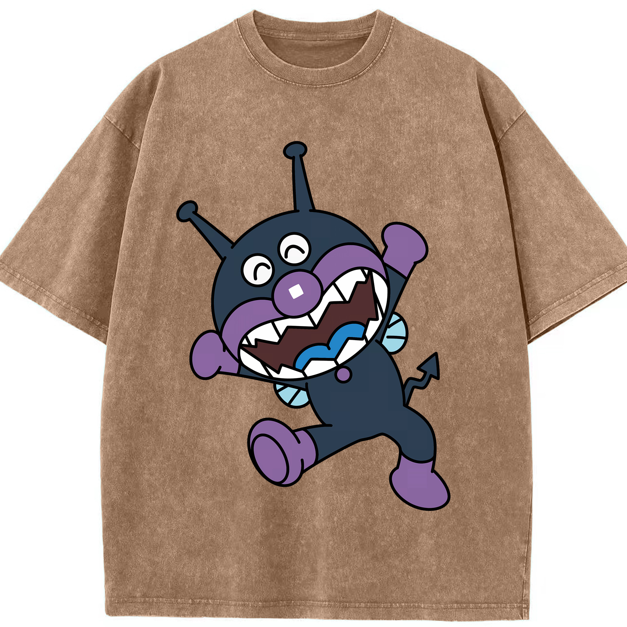 （画像用） アンパンマン Anpanman 綿100% ヴィンテージ風 半袖Tシャツ（フロントプリント）