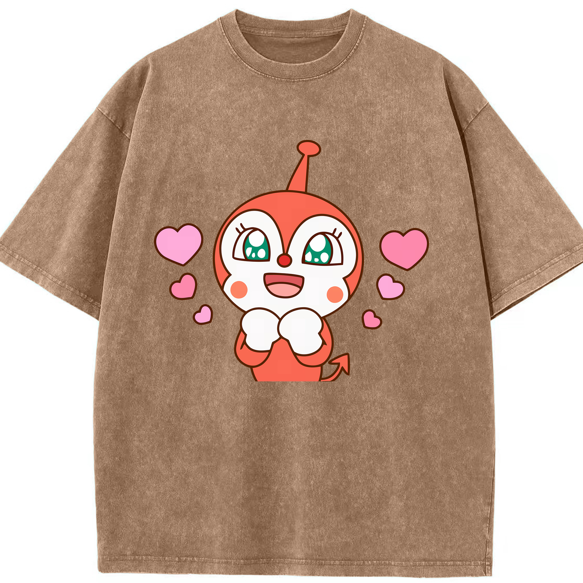 （画像用） アンパンマン Anpanman 綿100% ヴィンテージ風 半袖Tシャツ（フロントプリント）