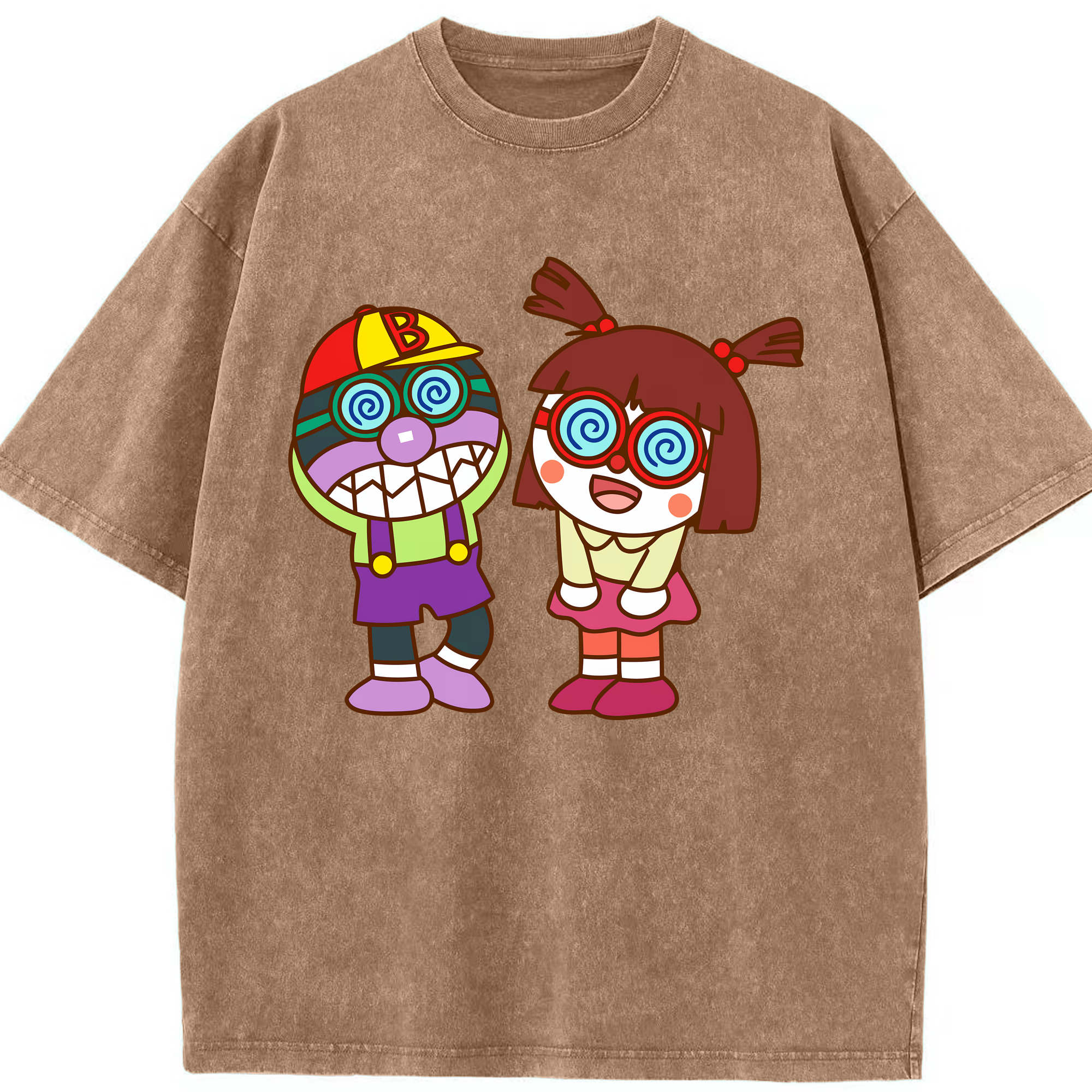（画像用） アンパンマン Anpanman 綿100% ヴィンテージ風 半袖Tシャツ（フロントプリント）