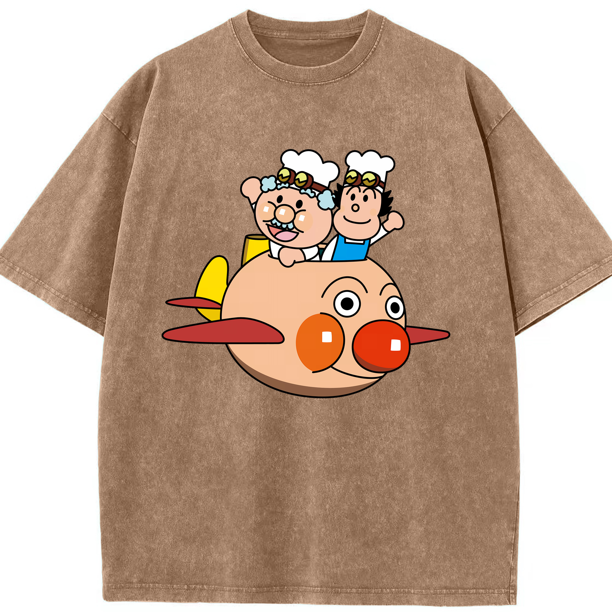 （画像用） アンパンマン Anpanman 綿100% ヴィンテージ風 半袖Tシャツ（フロントプリント）