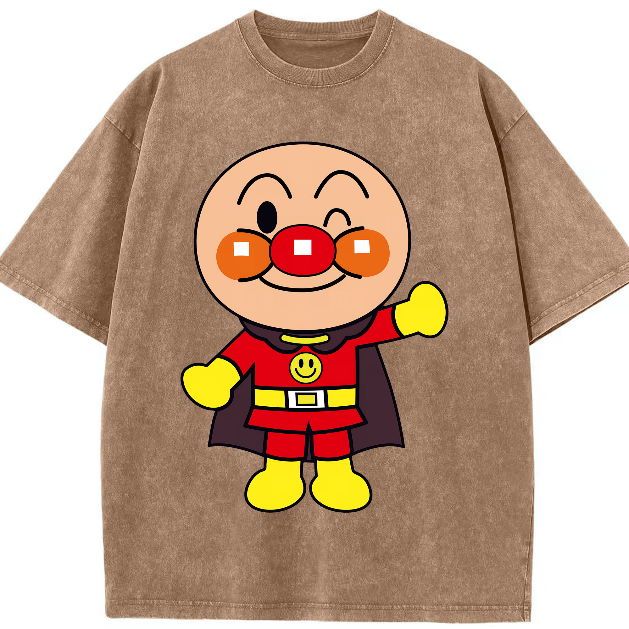 （画像用） アンパンマン Anpanman 綿100% ヴィンテージ風 半袖Tシャツ（フロントプリント）