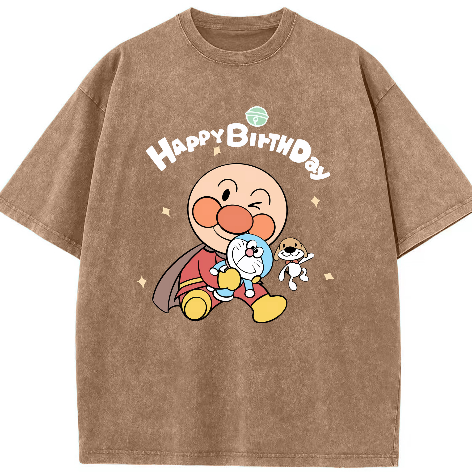 （画像用） アンパンマン Anpanman 綿100% ヴィンテージ風 半袖Tシャツ（フロントプリント）