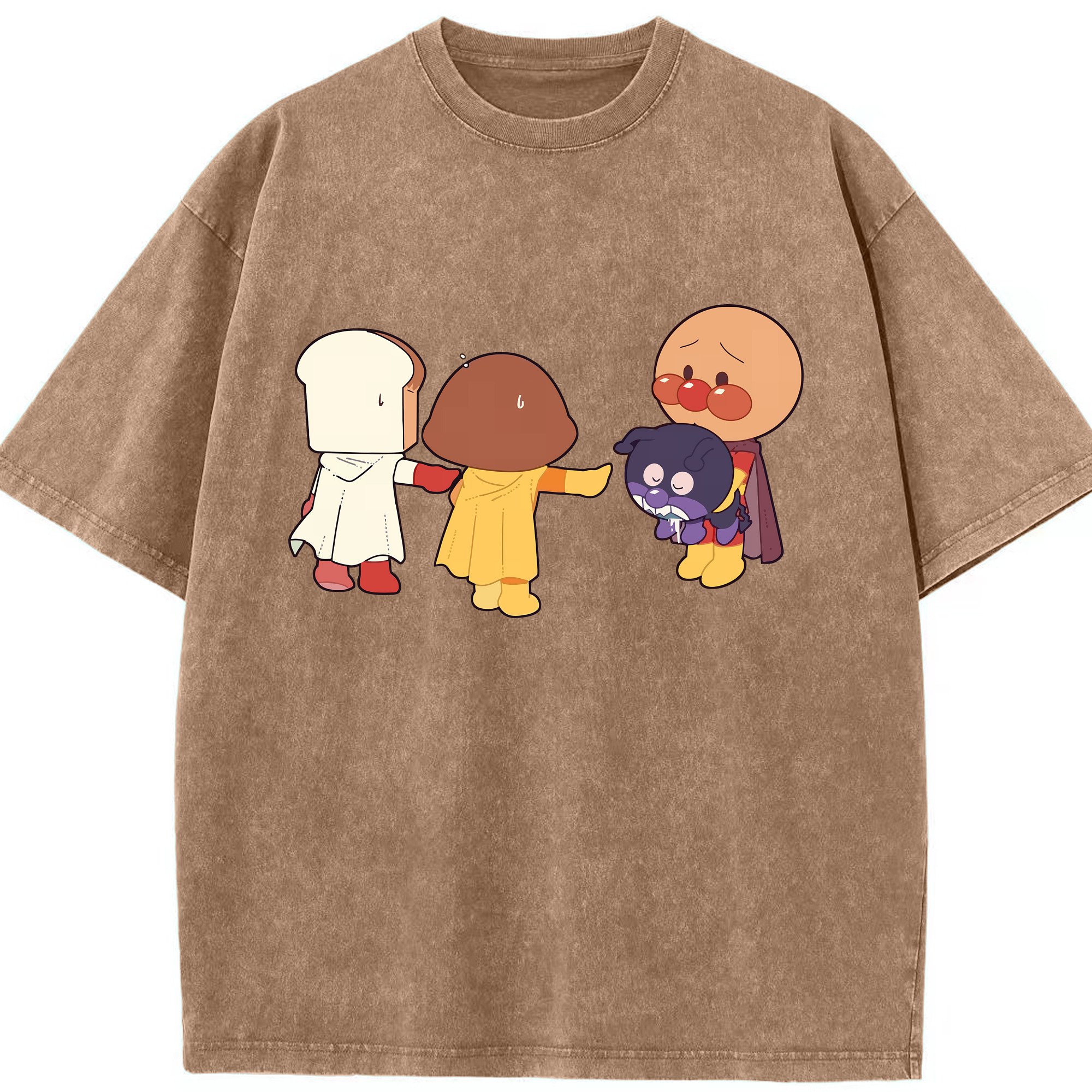 （画像用） アンパンマン Anpanman 綿100% ヴィンテージ風 半袖Tシャツ（フロントプリント）