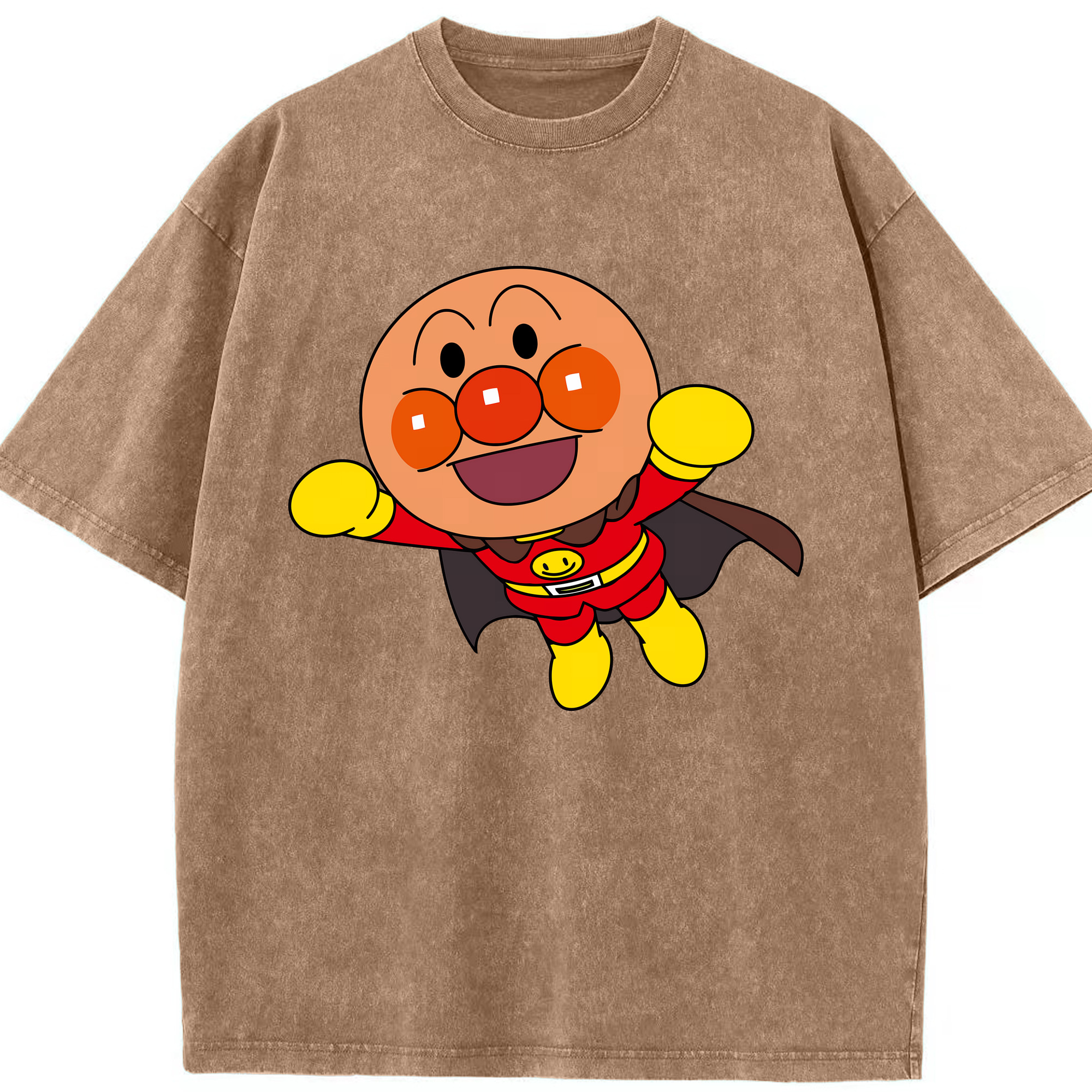 （画像用） アンパンマン Anpanman 綿100% ヴィンテージ風 半袖Tシャツ（フロントプリント）