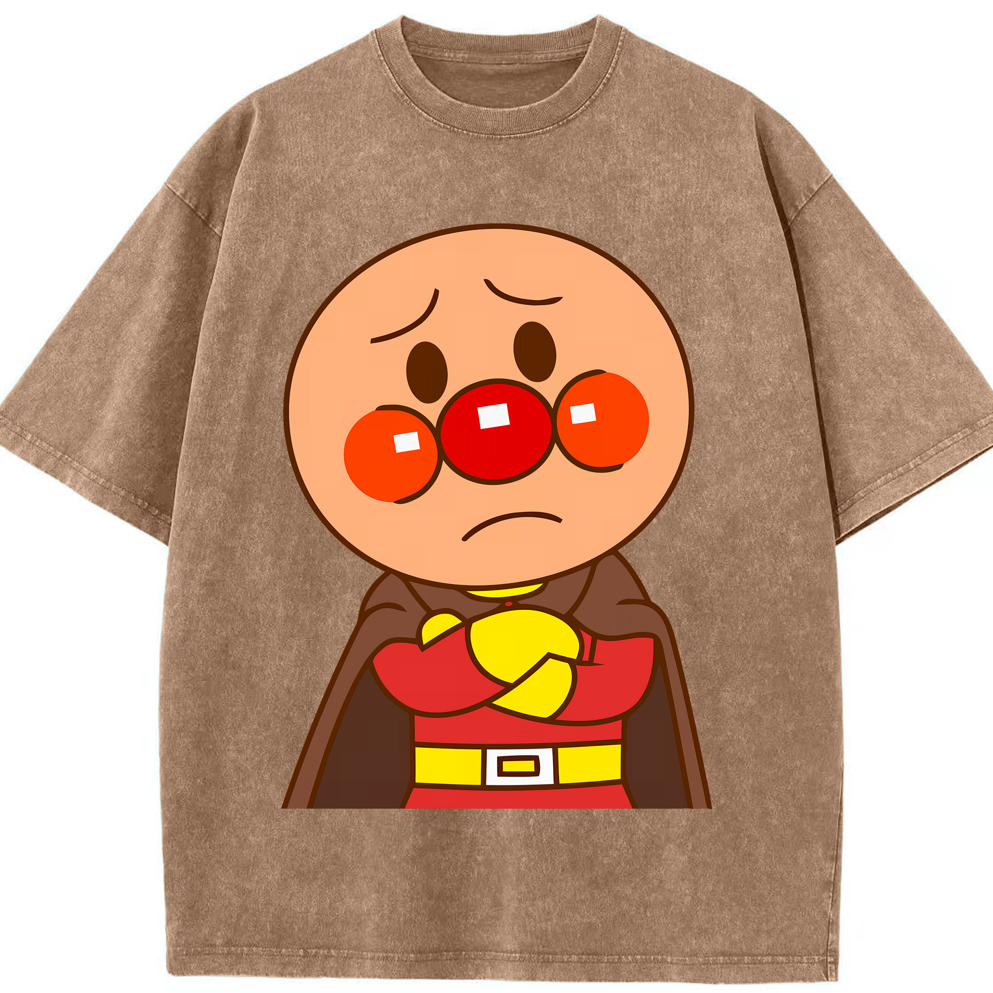 （画像用） アンパンマン Anpanman 綿100% ヴィンテージ風 半袖Tシャツ（フロントプリント）