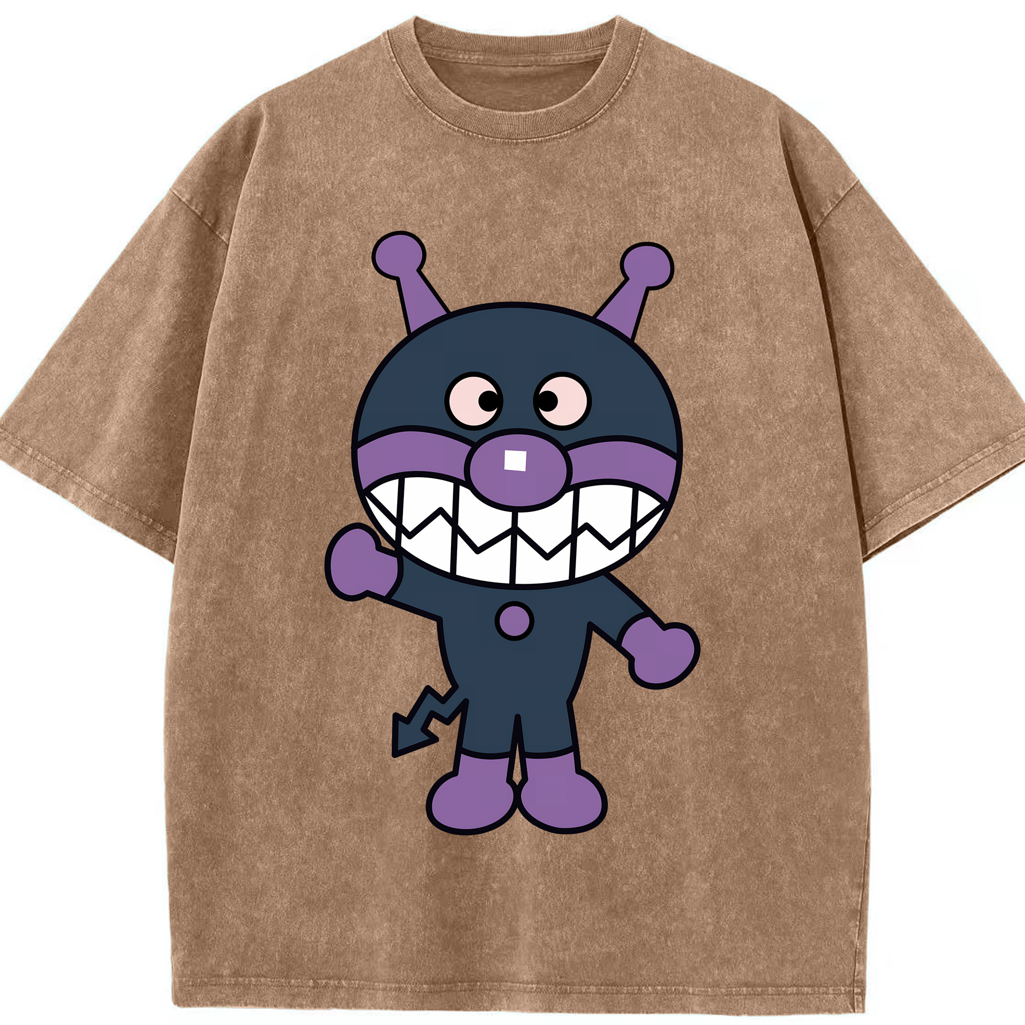 （画像用） アンパンマン Anpanman 綿100% ヴィンテージ風 半袖Tシャツ（フロントプリント）