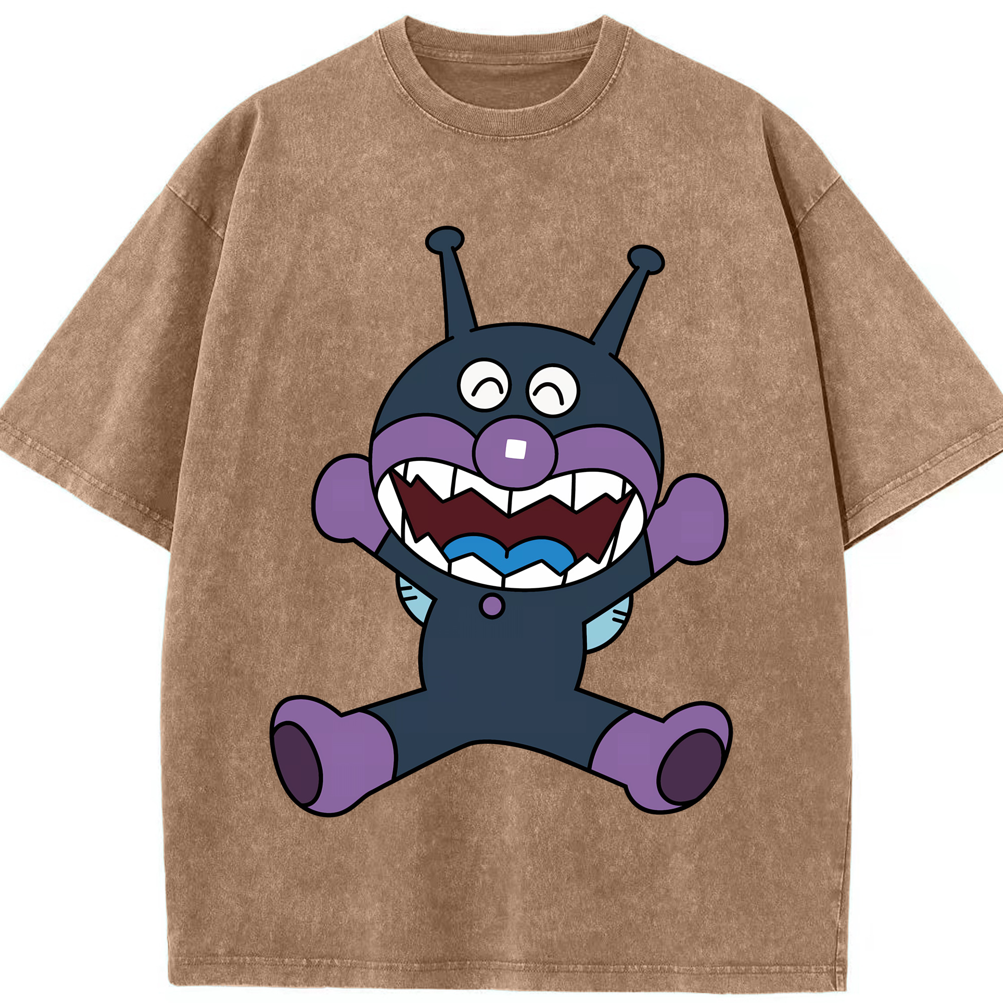 （画像用） アンパンマン Anpanman 綿100% ヴィンテージ風 半袖Tシャツ（フロントプリント）