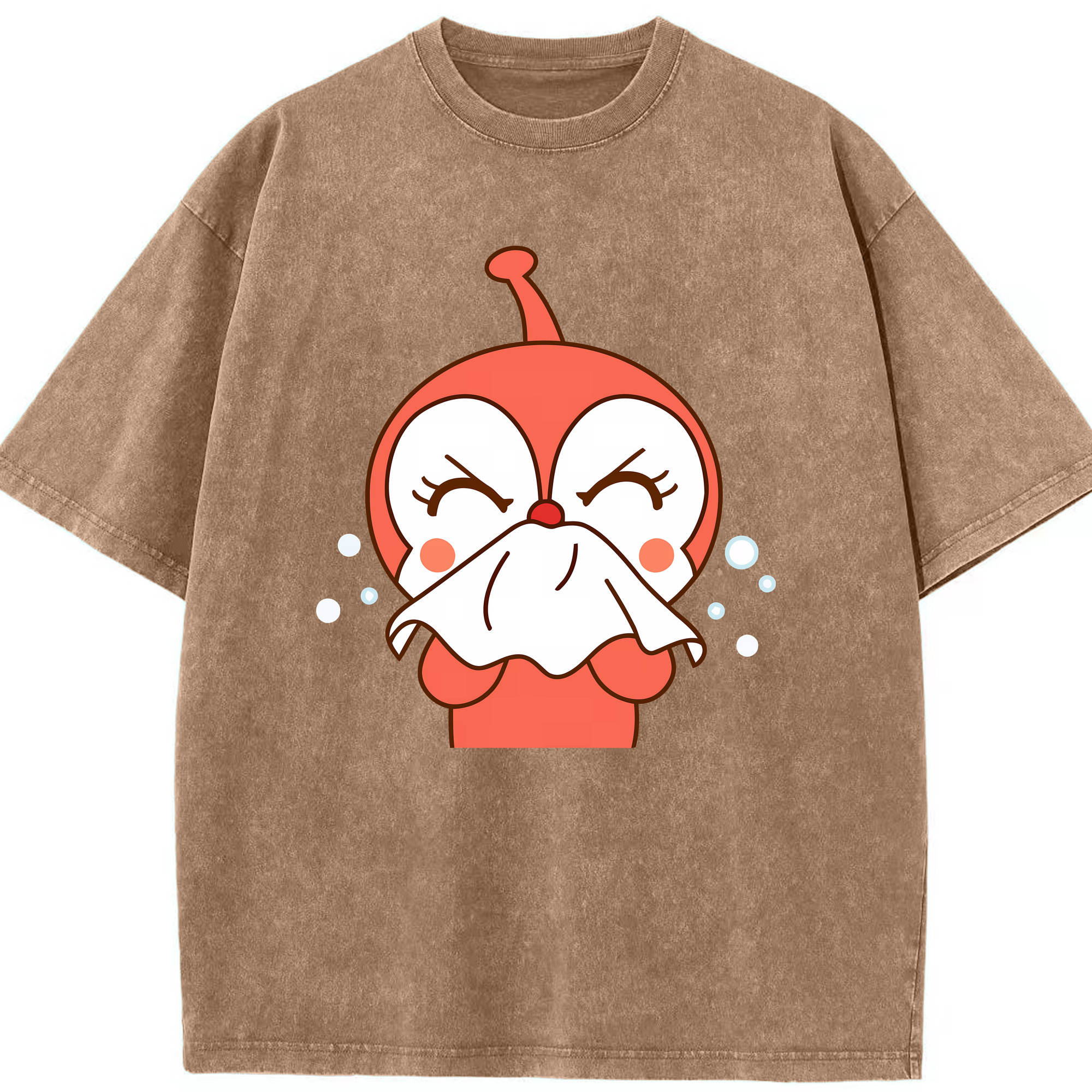 （画像用） アンパンマン Anpanman 綿100% ヴィンテージ風 半袖Tシャツ（フロントプリント）