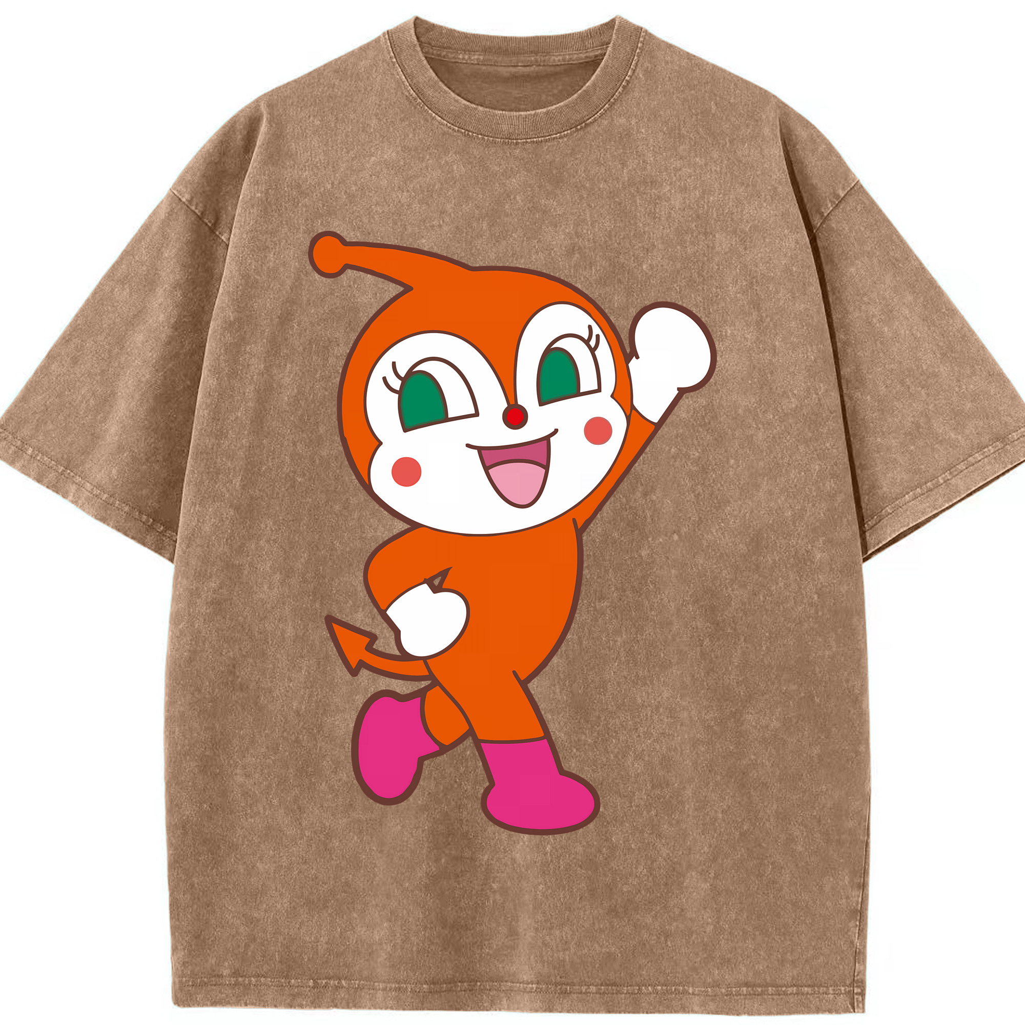 （画像用） アンパンマン Anpanman 綿100% ヴィンテージ風 半袖Tシャツ（フロントプリント）