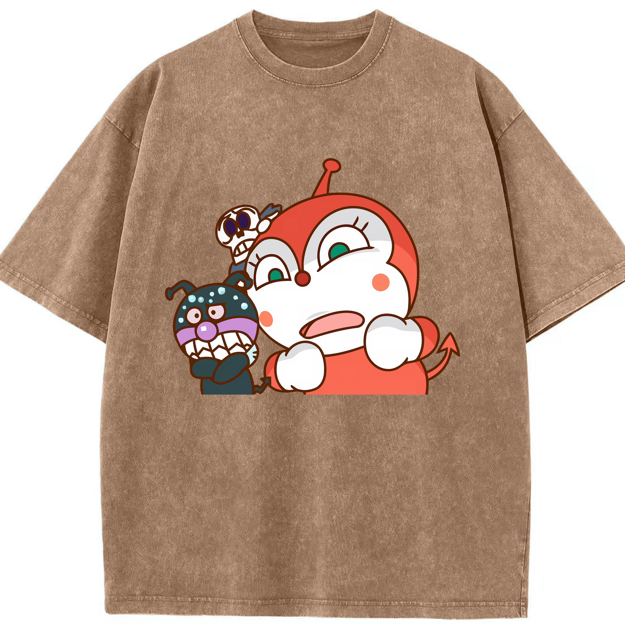 （画像用） アンパンマン Anpanman 綿100% ヴィンテージ風 半袖Tシャツ（フロントプリント）