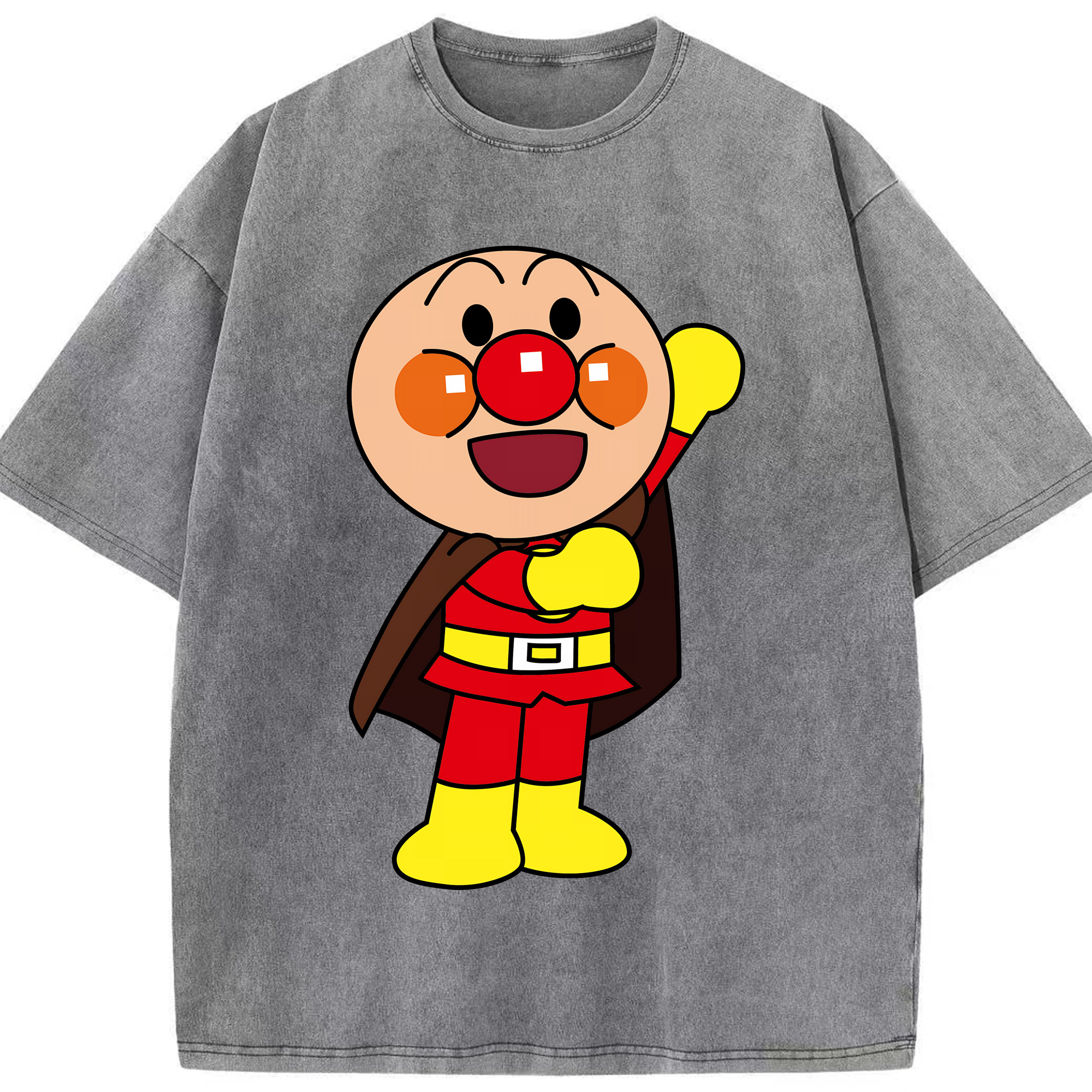（画像用） アンパンマン Anpanman 綿100% ヴィンテージ風 半袖Tシャツ（フロントプリント）