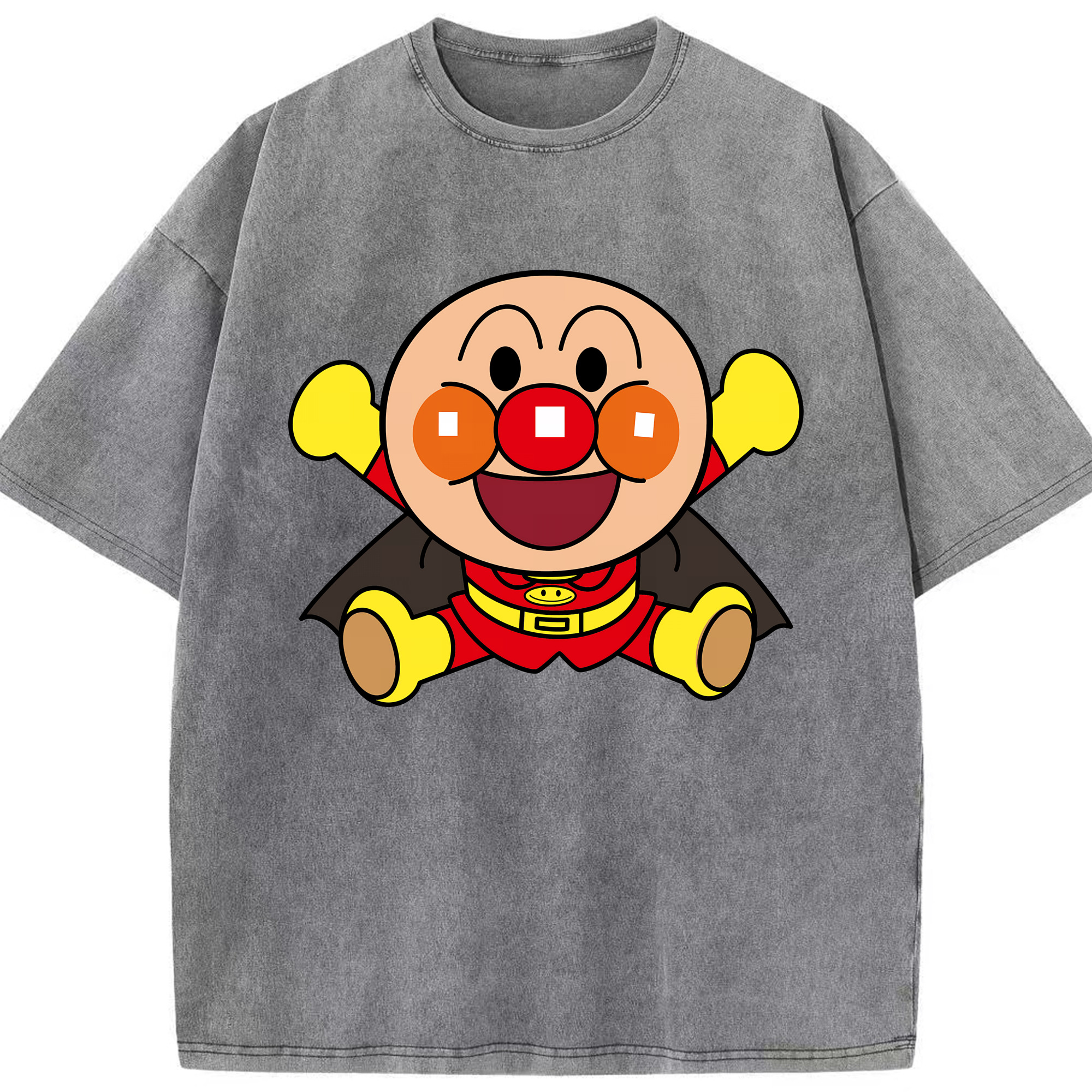 （画像用） アンパンマン Anpanman 綿100% ヴィンテージ風 半袖Tシャツ（フロントプリント）