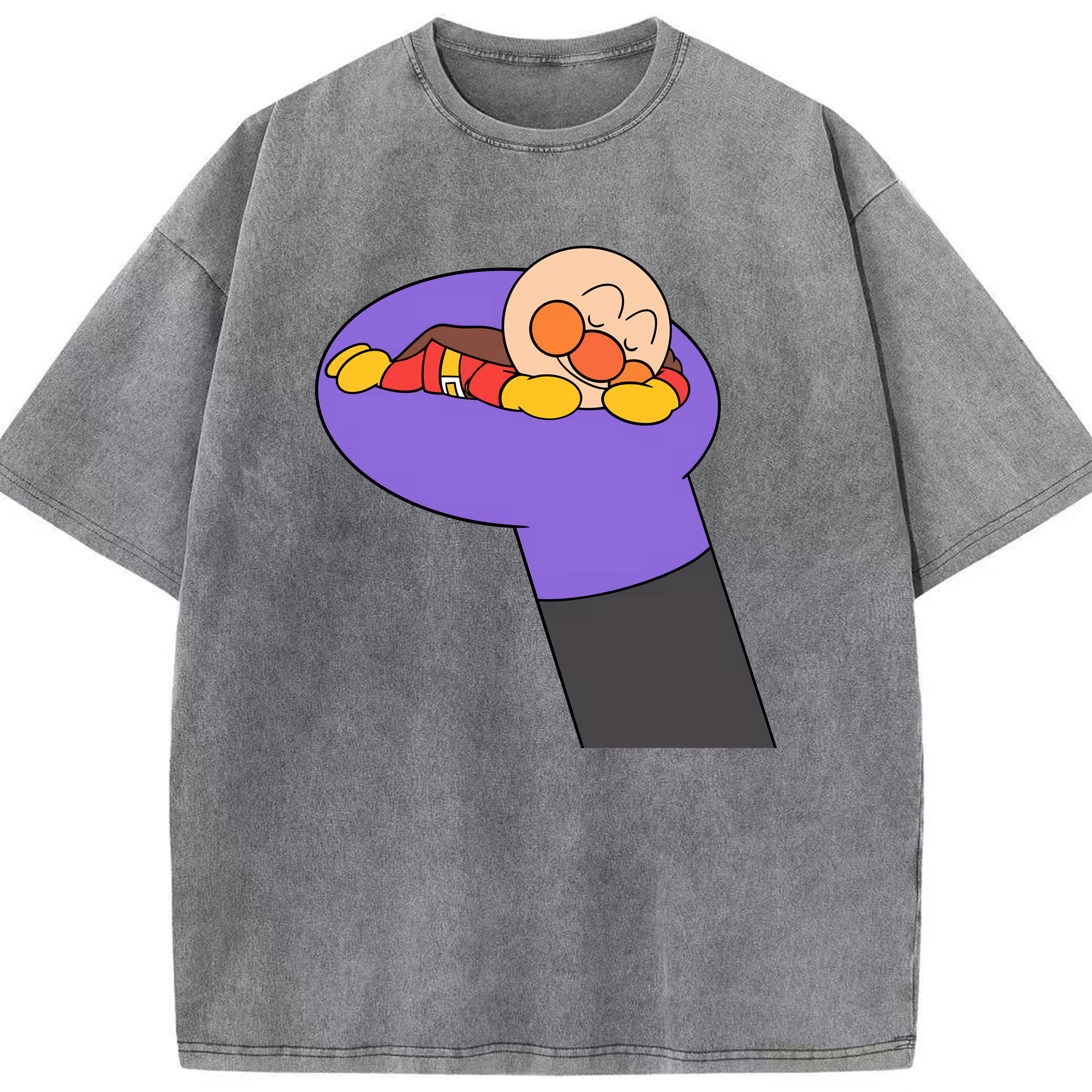 （画像用） アンパンマン Anpanman 綿100% ヴィンテージ風 半袖Tシャツ（フロントプリント）