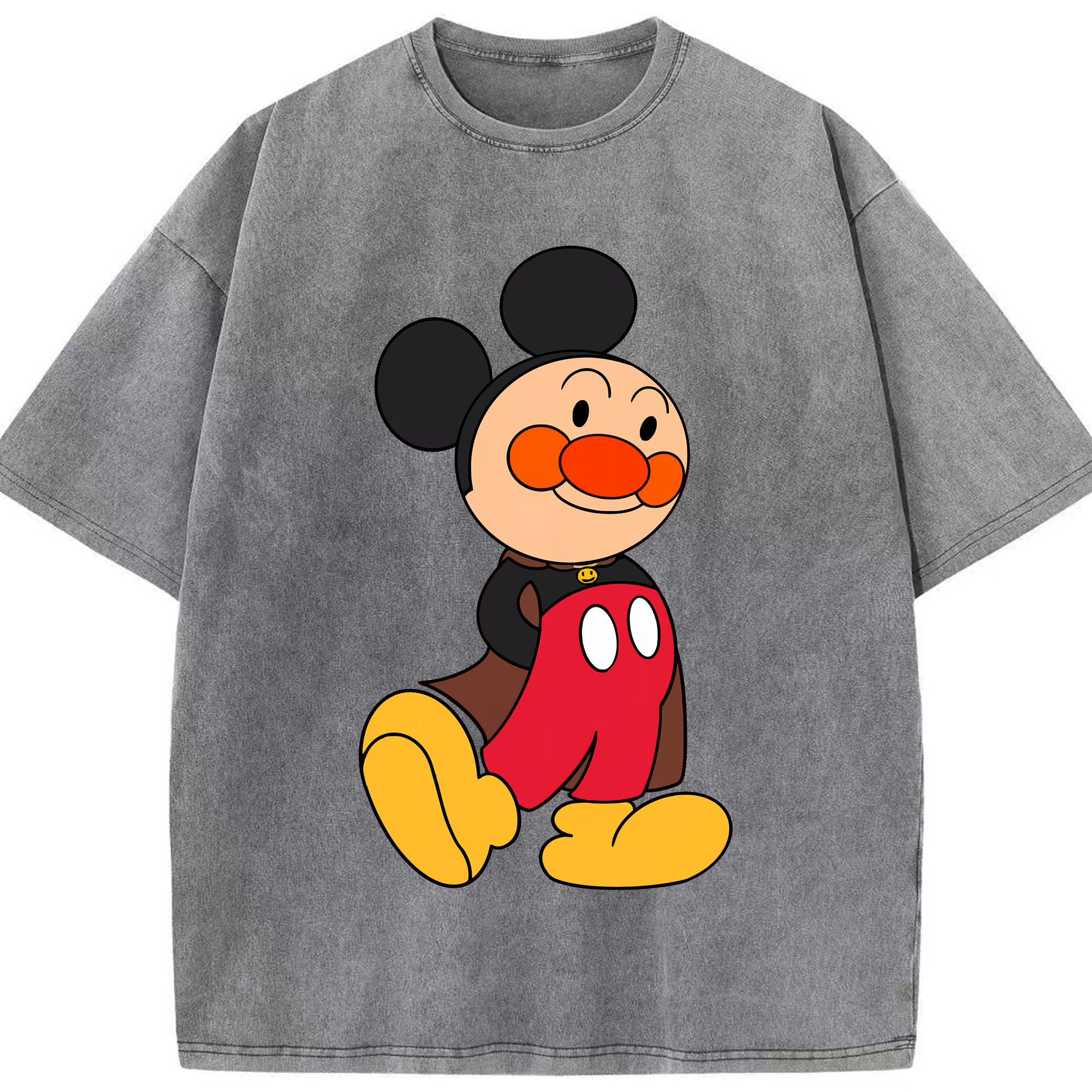 （画像用） アンパンマン Anpanman 綿100% ヴィンテージ風 半袖Tシャツ（フロントプリント）