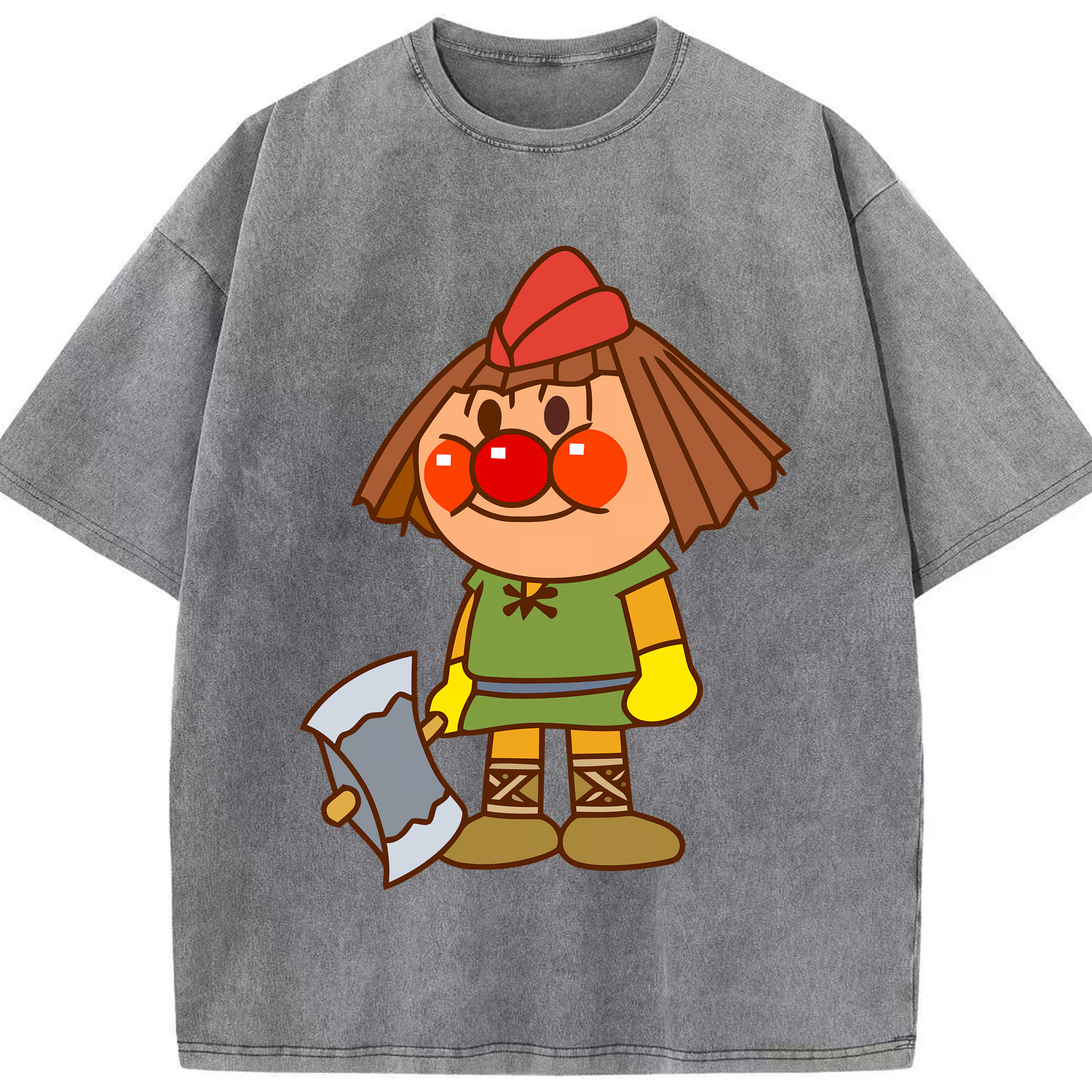 （画像用） アンパンマン Anpanman 綿100% ヴィンテージ風 半袖Tシャツ（フロントプリント）