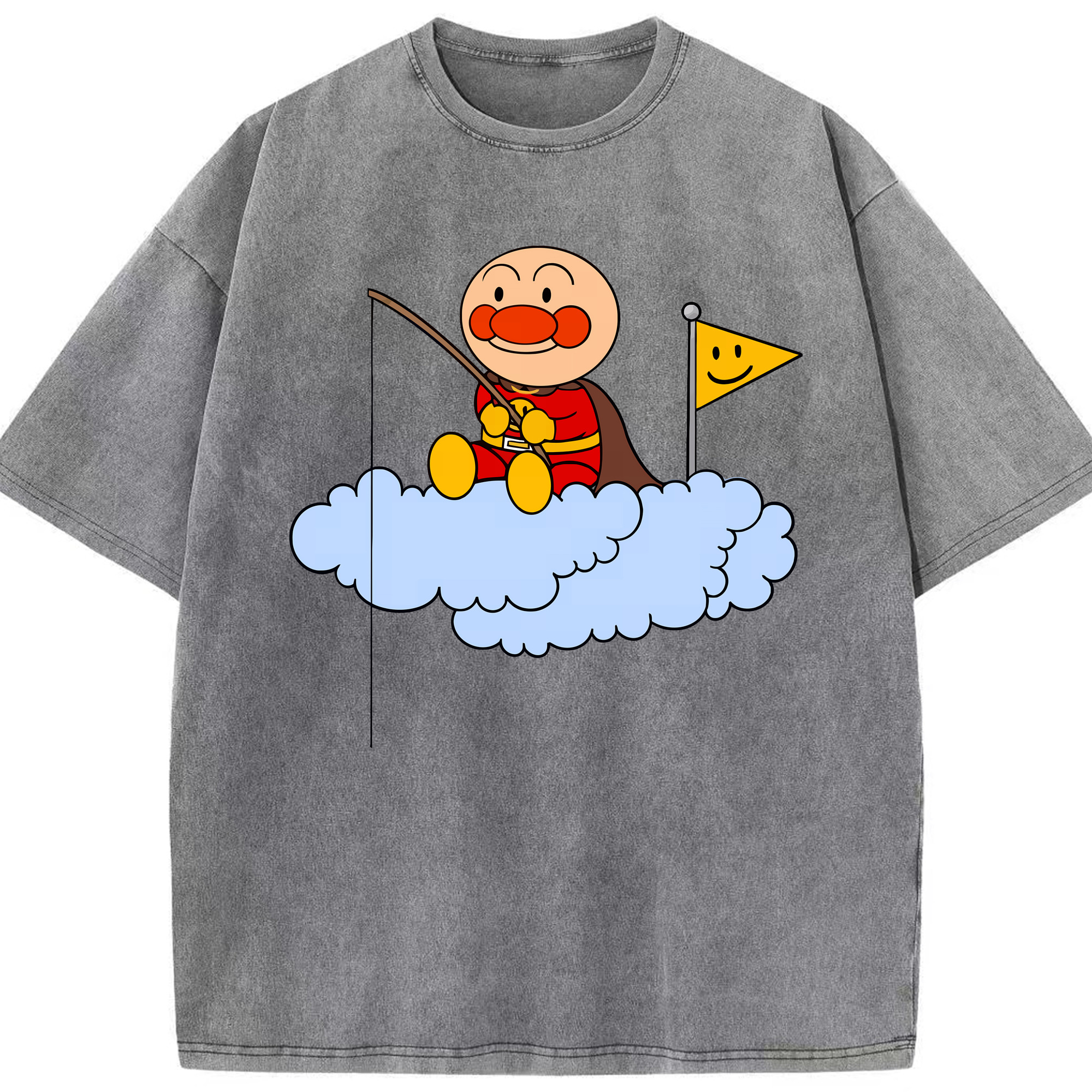 （画像用） アンパンマン Anpanman 綿100% ヴィンテージ風 半袖Tシャツ（フロントプリント）