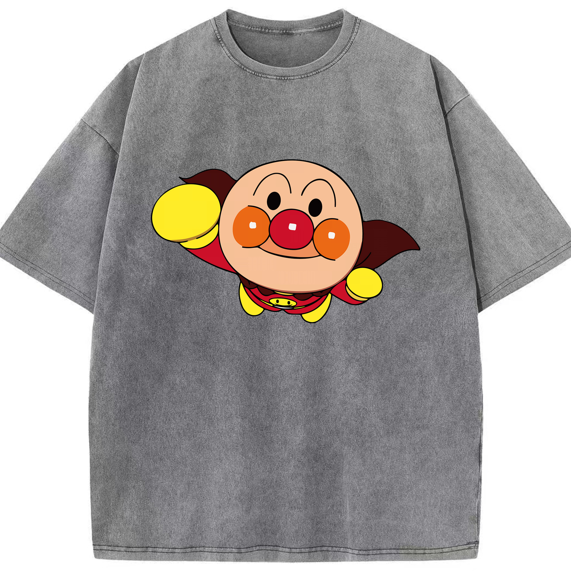 （画像用） アンパンマン Anpanman 綿100% ヴィンテージ風 半袖Tシャツ（フロントプリント）