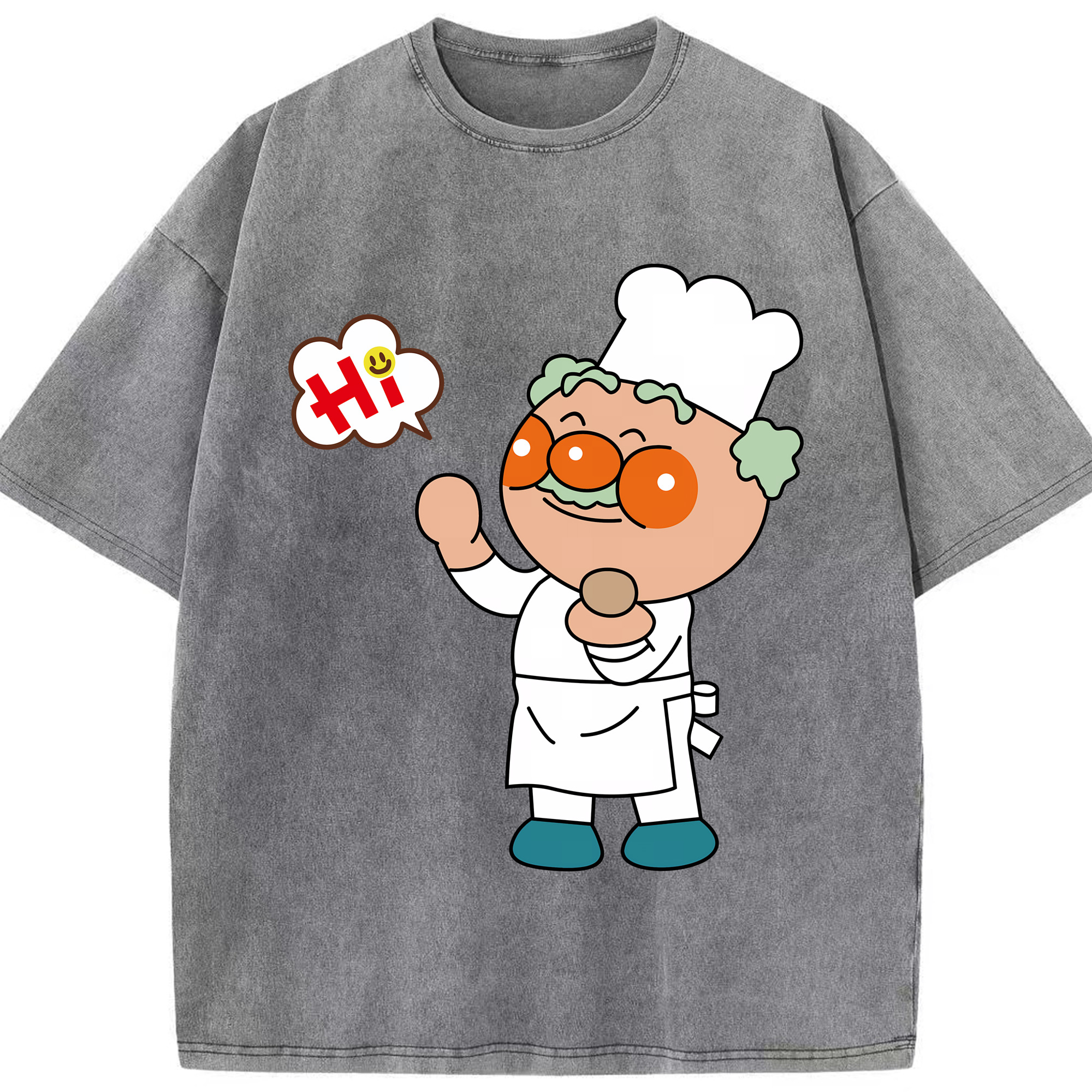 （画像用） アンパンマン Anpanman 綿100% ヴィンテージ風 半袖Tシャツ（フロントプリント）