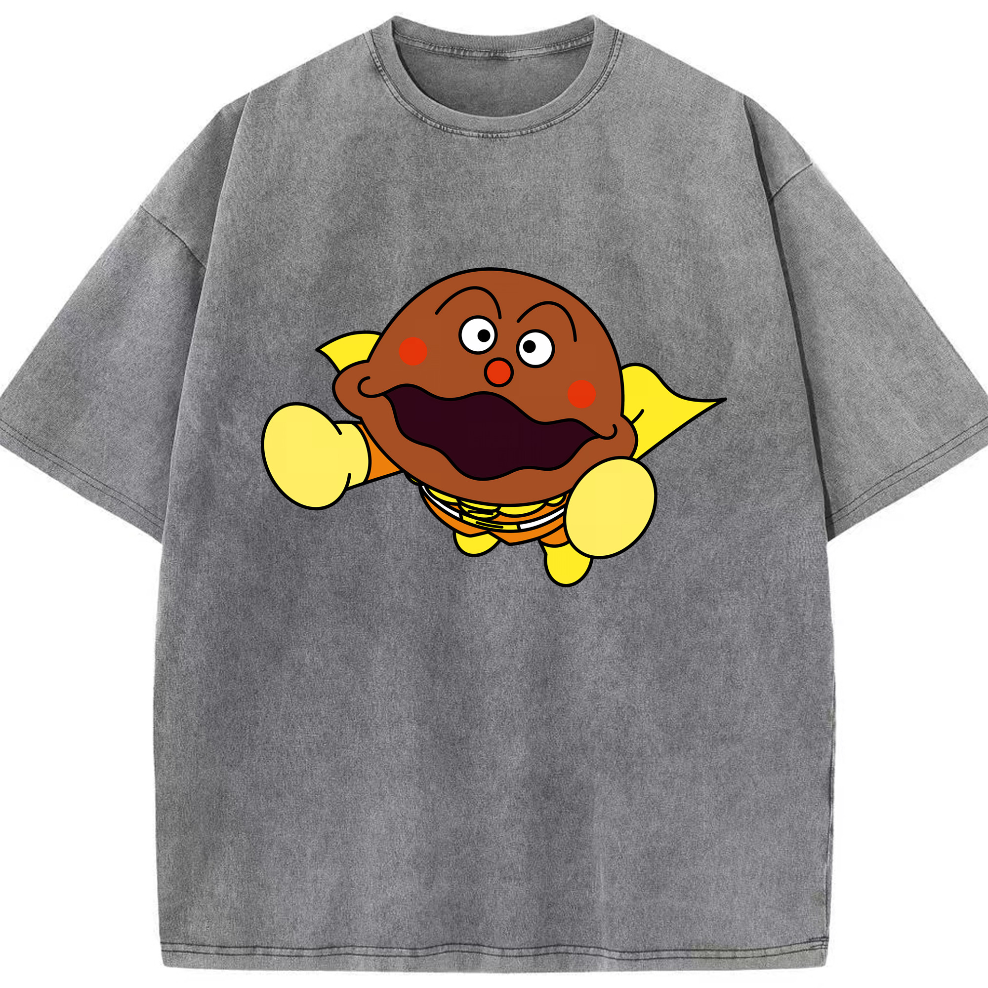 （画像用） アンパンマン Anpanman 綿100% ヴィンテージ風 半袖Tシャツ（フロントプリント）